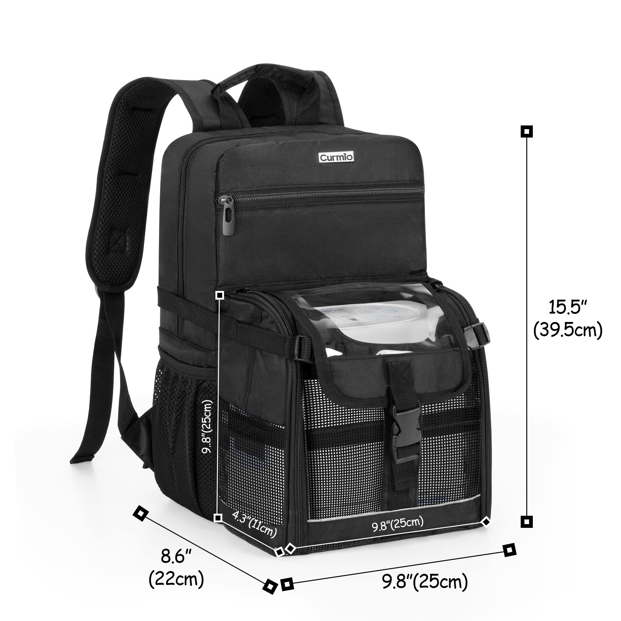Portable Oxygen Concentrator Backpack - Compatible with Inogen, OxyGo & Caire Units | Travel Medical Bag with Storage Compartment | Perfect for Air Travel, Hiking & Daily Use