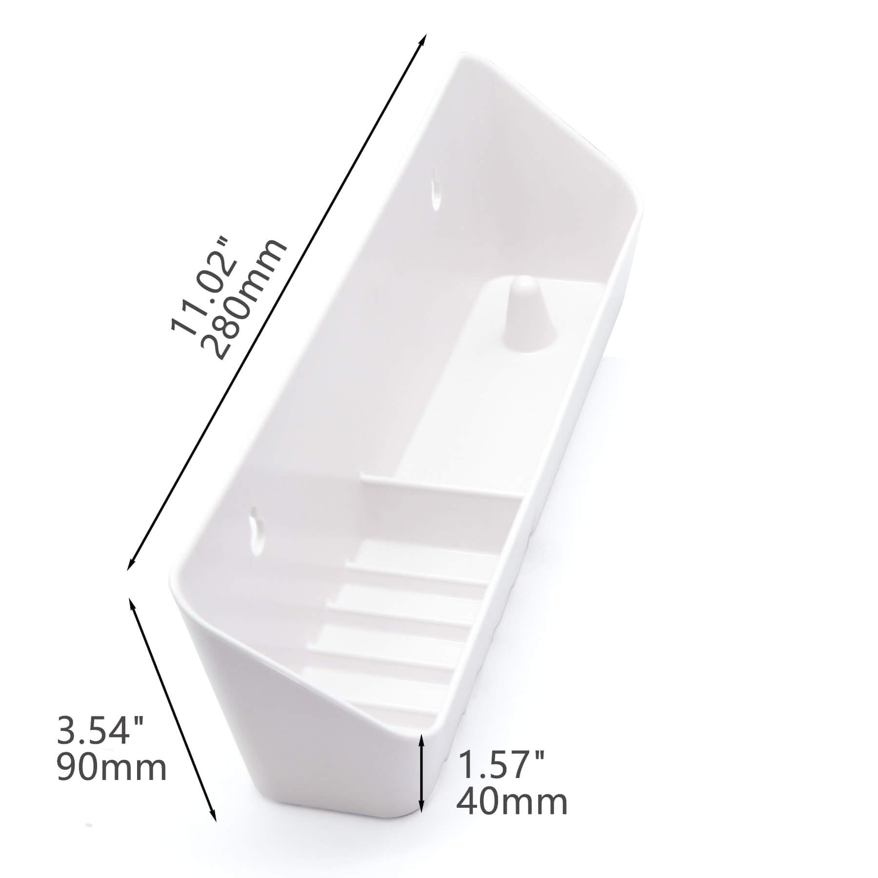 11-Inch Tip Out Sink Tray Organizer - 2 Pack White Pull-Out Shelf for Kitchen & Bathroom Base Cabinets - Space Saving Storage Solution for Sponges, Soaps & Cleaning Supplies