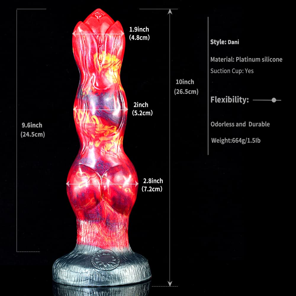 Premium Liquid Silicone Alien/Fido Dildo with Strong Suction Cup - BeHorny Adult Sex Toy for Solo Play & Couples Fantasy | Waterproof, Body-Safe & Easy to Clean for Bedroom, Shower & Travel Use
