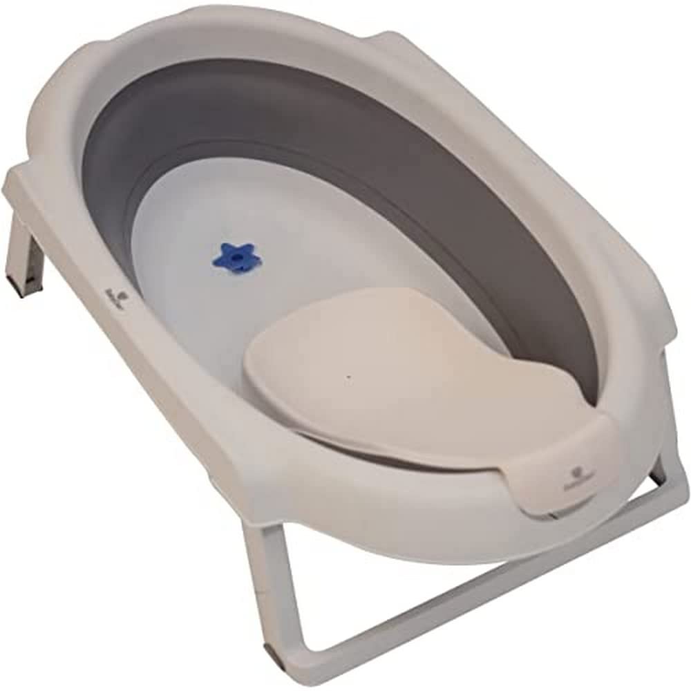 Baby Dan 30 Liter Foldable Bathtub with Stand - Portable Infant Bath Tub for Newborns & Toddlers - Perfect for Home, Travel & Outdoor Use