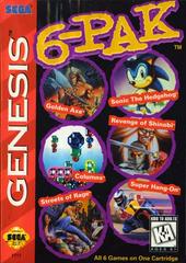 6 Pak Classic Game Bundle for Sega Genesis - Cardboard Box (CIB) - Perfect for Retro Gaming & Collectors