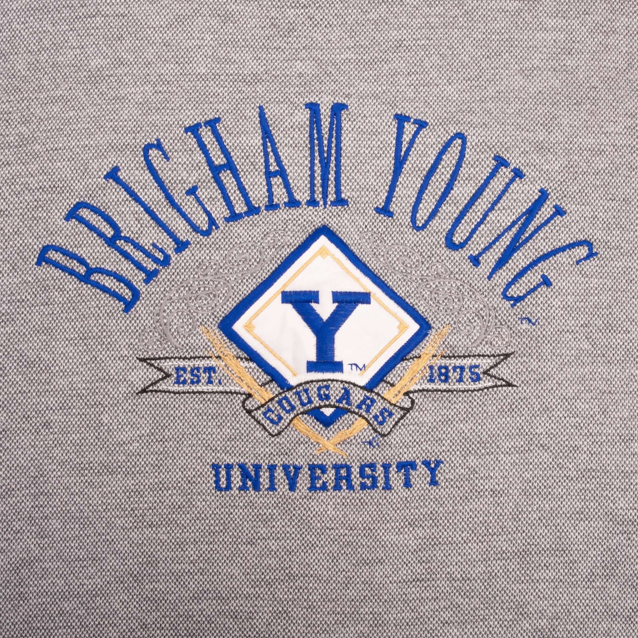 Vintage BYU Brigham Young University Cougars Embroidered Sweatshirt 1990s XL - Perfect for College Fans, Game Day & Retro Fashion