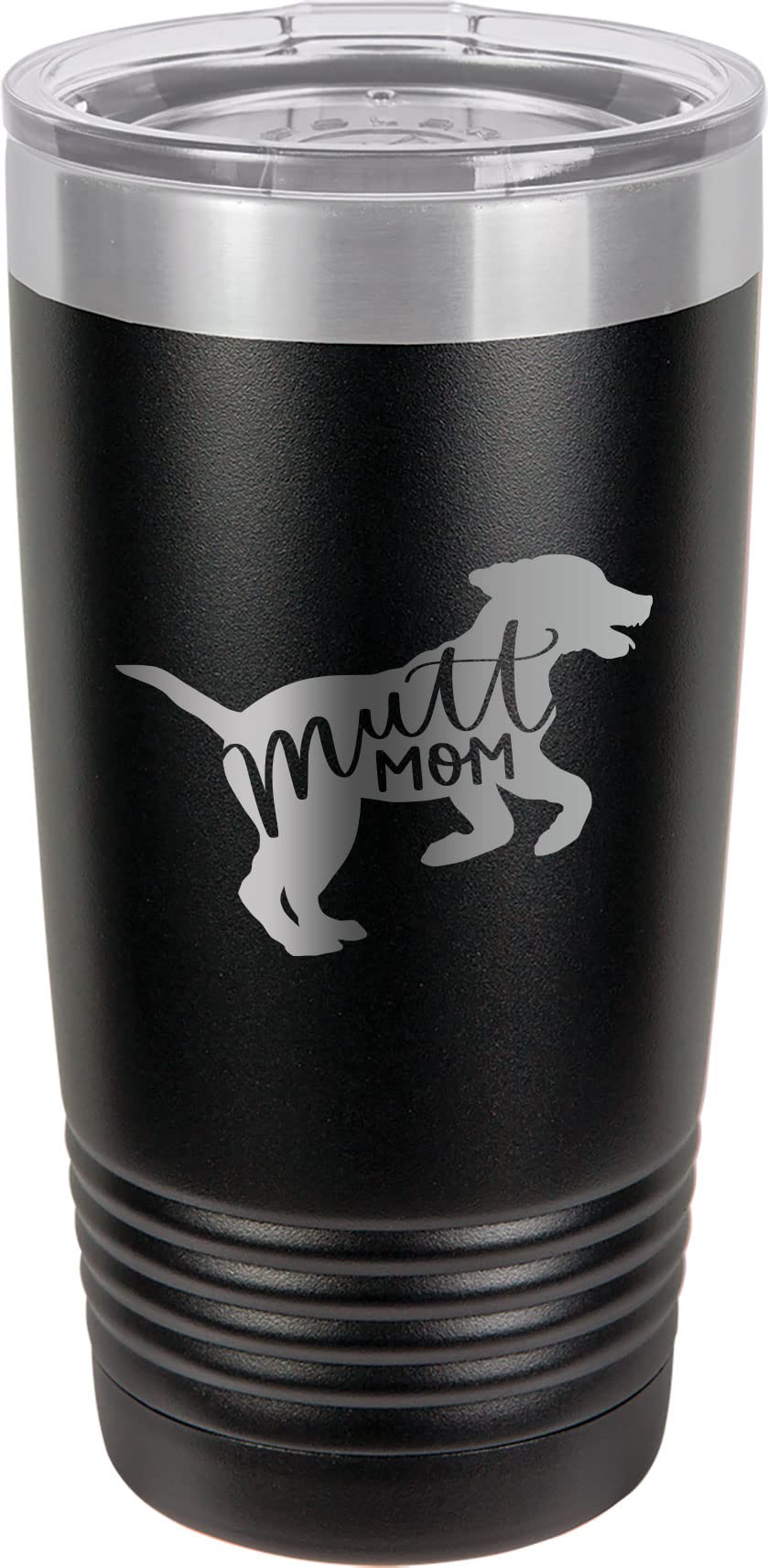 Personalized Mutt Dog Mom Stainless Steel Tumbler - 20oz Double-Wall Vacuum Insulated Travel Mug for Coffee & Tea - Perfect Gift for Dog Lovers - Great for Hiking, Office & Road Trips