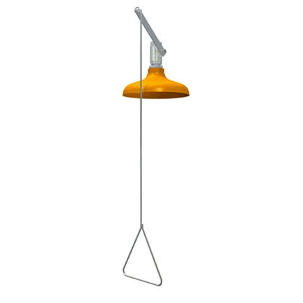 Guardian GBF1635 Barrier-Free Emergency Shower - ANSI-Compliant Vertical Mount Safety Shower with Durable Plastic Head for Laboratories & Industrial Workplaces
