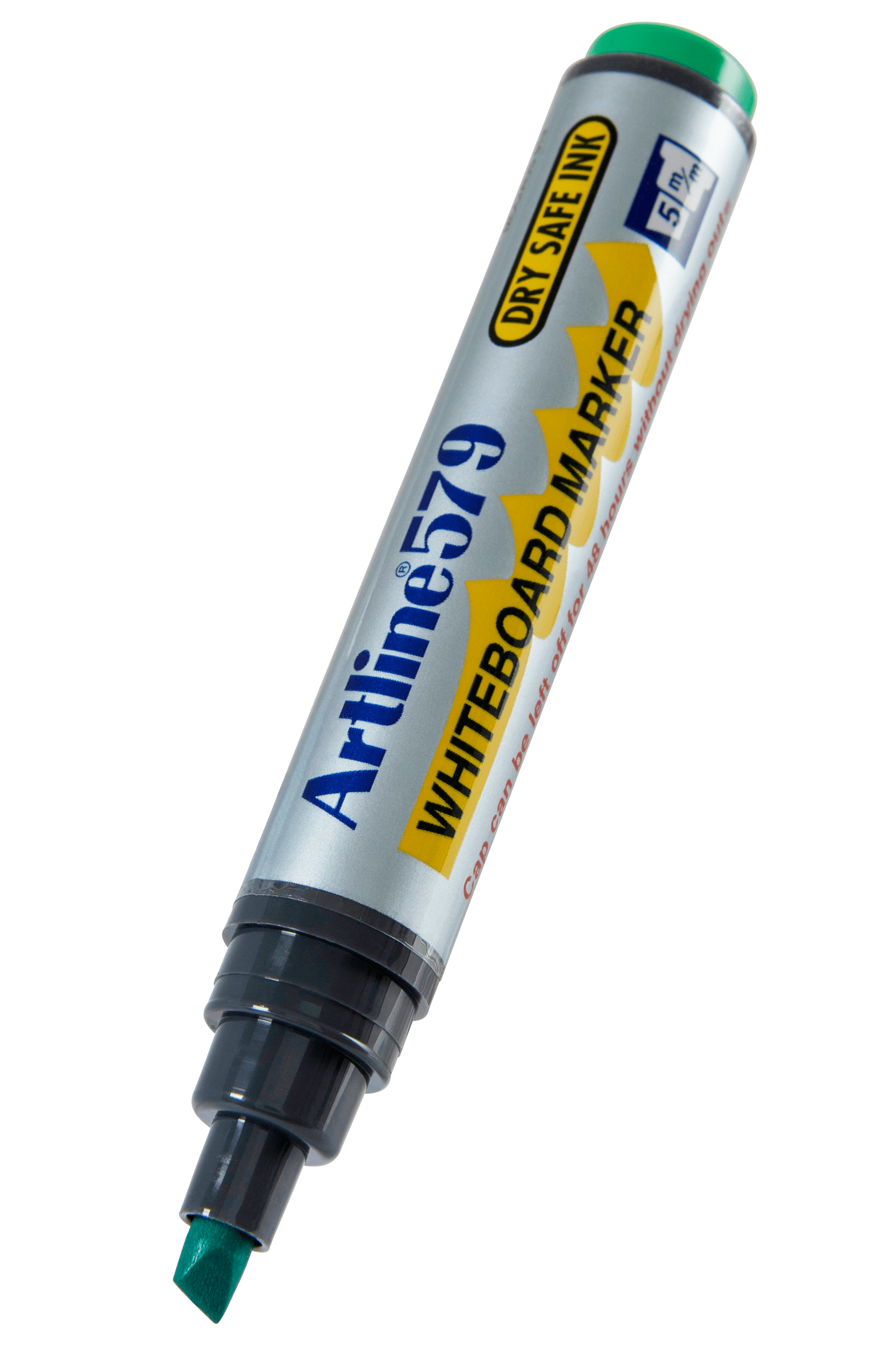 Artline 579 Whiteboard Marker Set - 12 Pack, 5mm Chisel Tip, Green - Ideal for Office, Classroom & Home Use