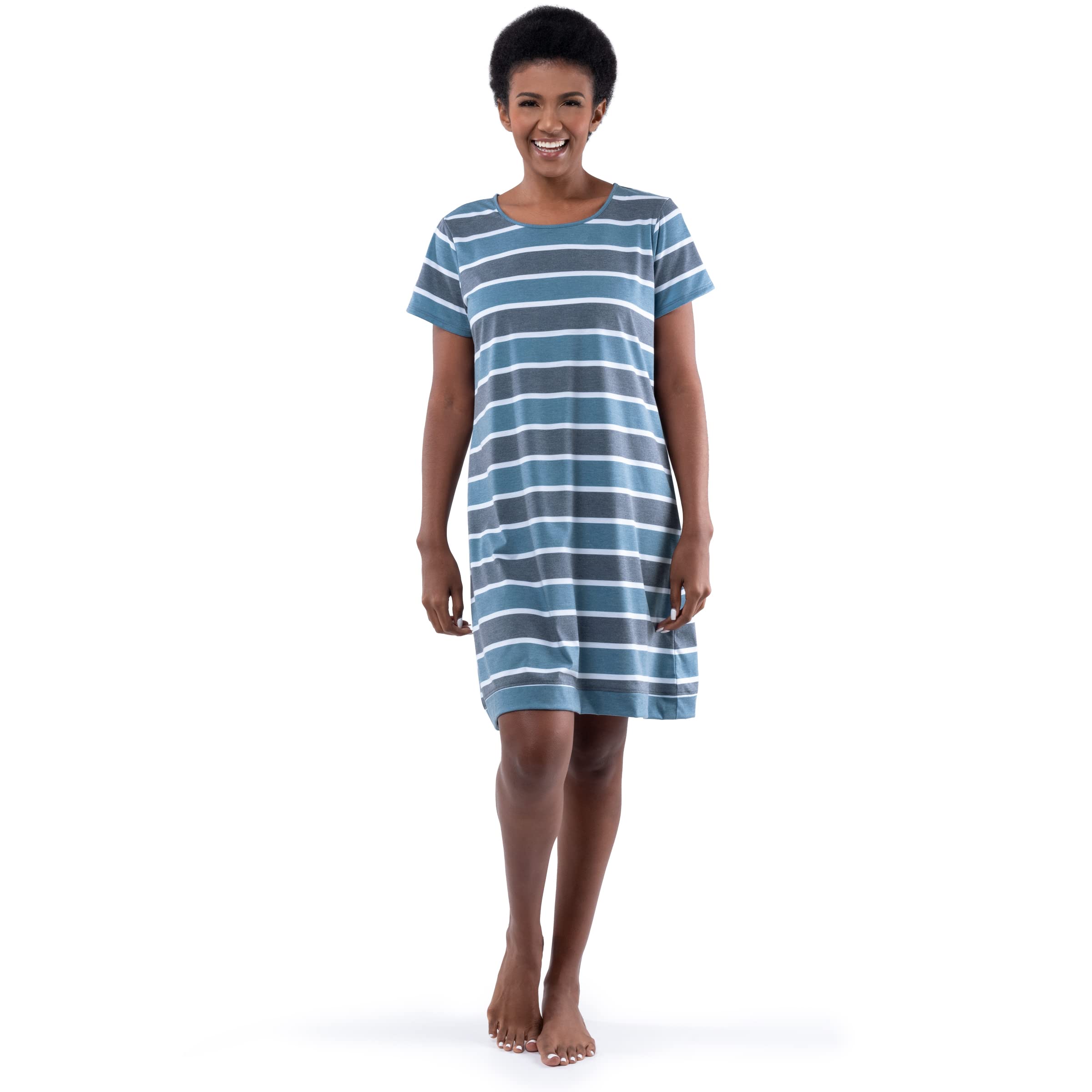 Fruit of the Loom Women's Super Soft Breathable Sleep Shirt - Comfortable Nightwear for Relaxing at Home & Lounging
