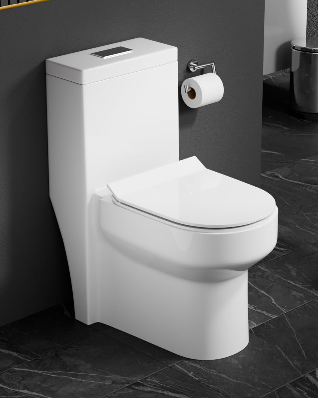 Clay Plus S Trap Floor Mounted Ceramic Rimless Western Toilet with Soft Closing Seat - Modern Water Saving Design for Bathroom & Home Renovation | Ideal for Small Spaces, Apartments & Residential Use