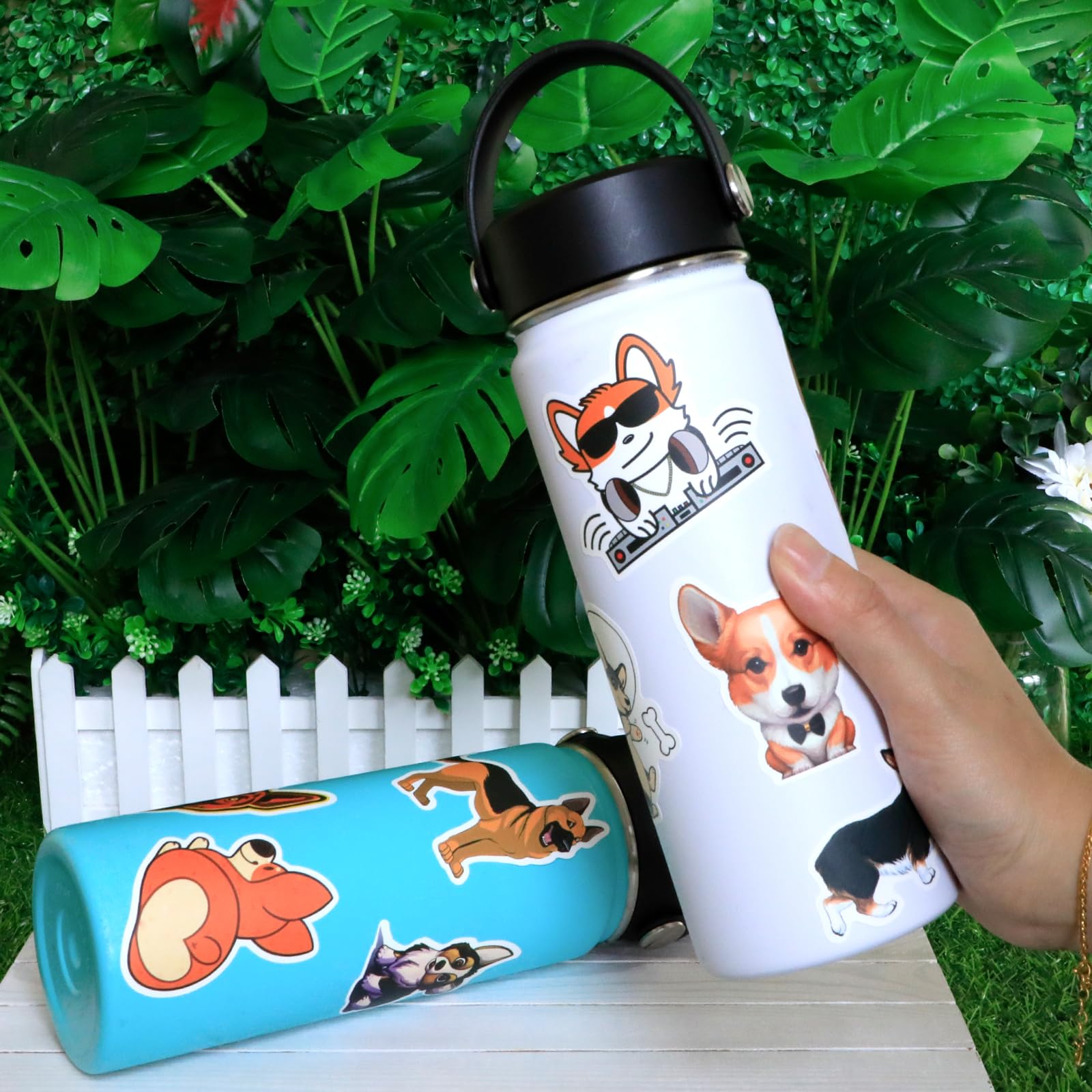 100 Pcs Cute Dog Stickers - Waterproof Vinyl Decals for Water Bottles, Laptops, Phones & Skateboards - Fun DIY Decoration for Kids, Teens & Adults - Perfect for School, Office & Home Decor