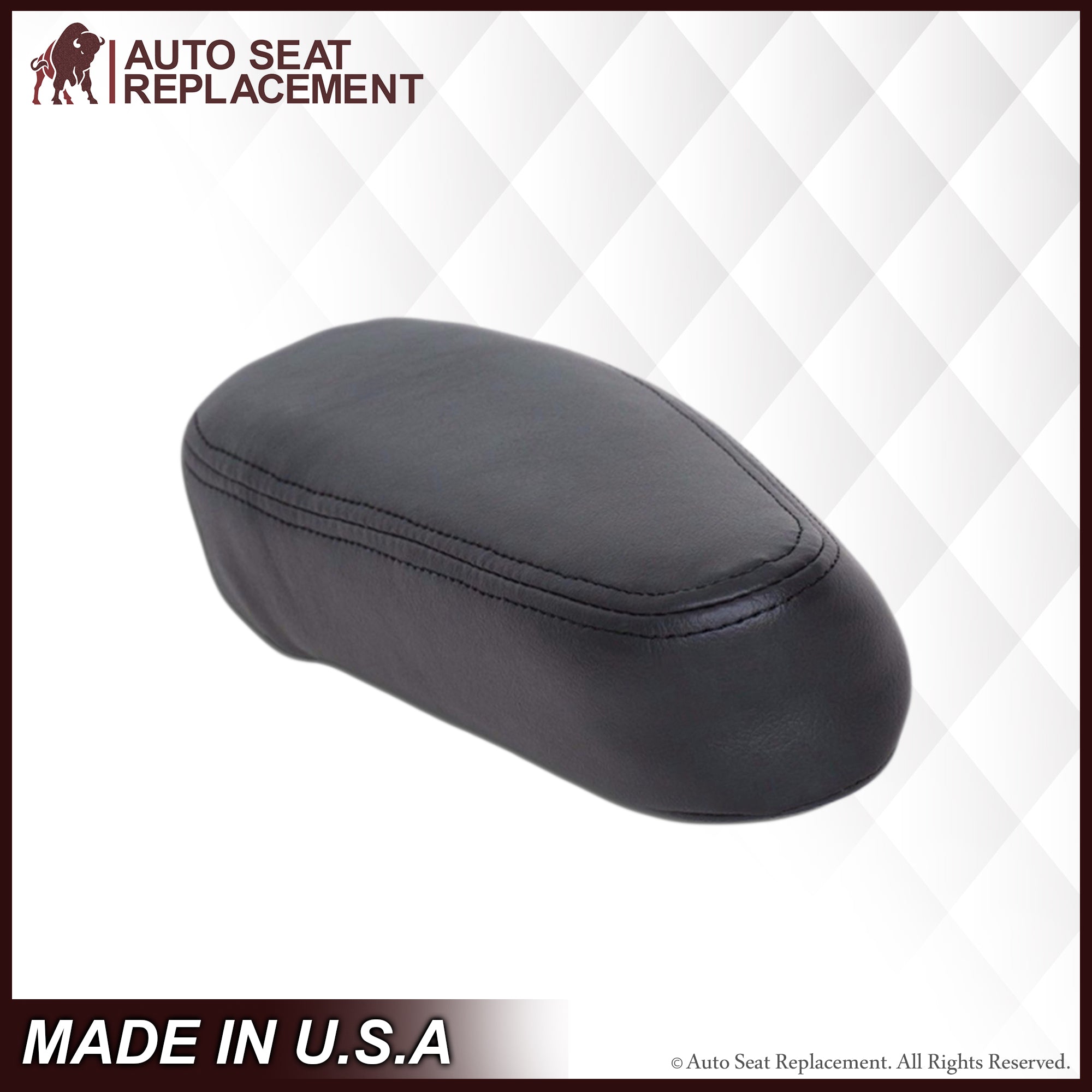 1999-2002 Chevy Silverado GMC Sierra Armrest Cover - Dark Graphite Leather Replacement - Upgrade Truck Interior Comfort for Driving & Road Trips