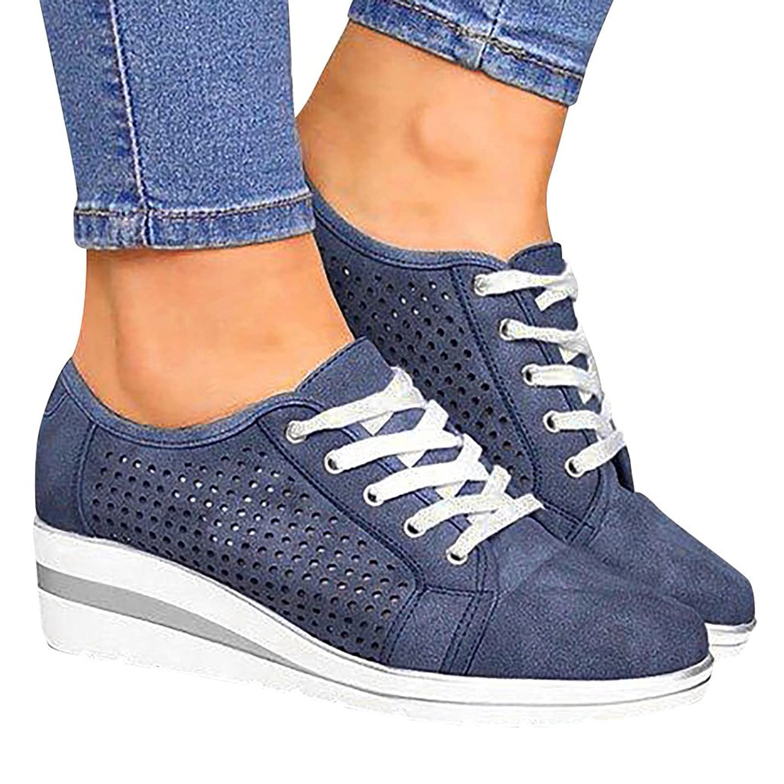 AODONG Women's Slip-On Sneakers - Comfortable Walking & Running Shoes, Lightweight Canvas Casual Shoes with Knotbow Design | Perfect for Walking, Running, Gym, Travel & Everyday Wear