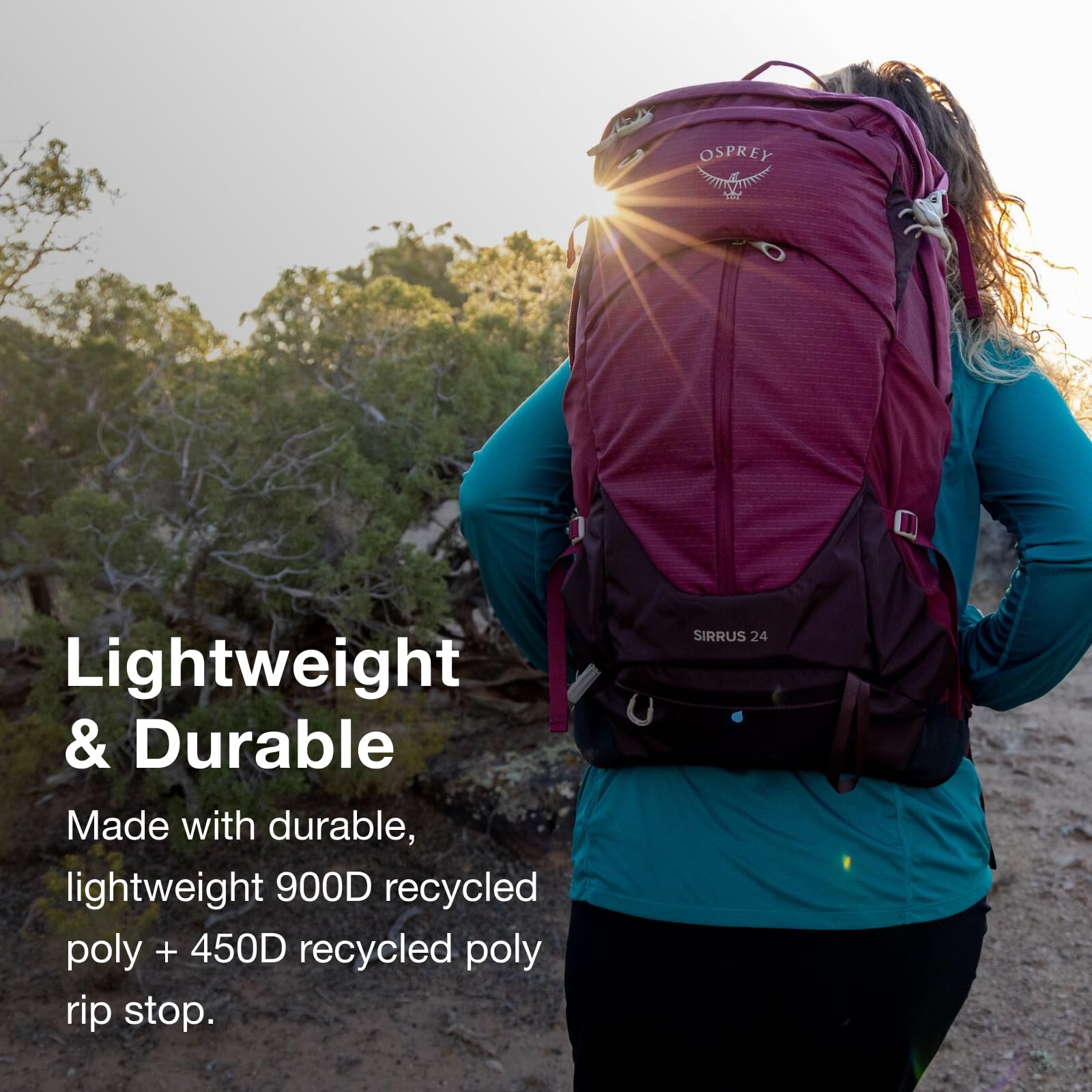 Osprey Sirrus 24L Women's Hiking Backpack - Lightweight & Durable Daypack for Outdoor Adventures, Trekking & Travel | Tunnel Vision Grey