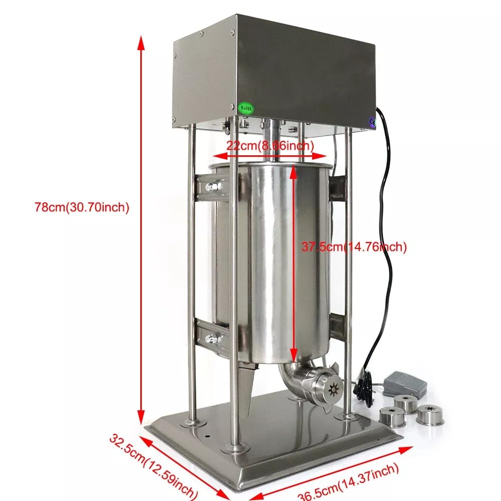 15L Electric Churro Maker Machine 110V 40W with 4 Stainless Steel Nozzles - Adjustable Speed Vertical Churros & Donuts Maker for Bakeries, Restaurants - Perfect for Commercial Kitchens, Food Trucks and Home Baking