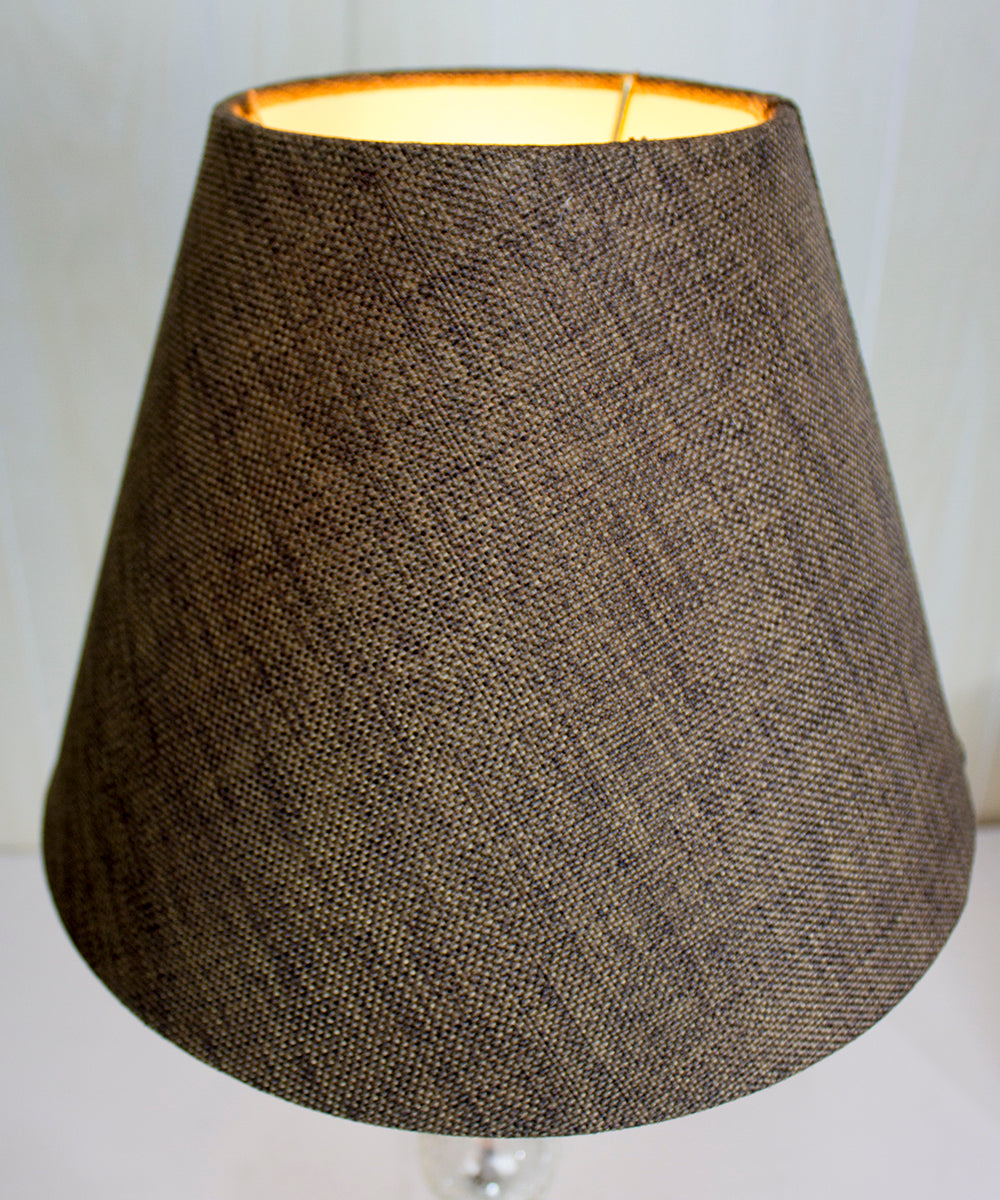 12W x 9H Empire Lamp Shade - Chocolate Burlap Fabric Hardback Lampshade for Living Room, Bedroom & Dining Room Lighting Decor