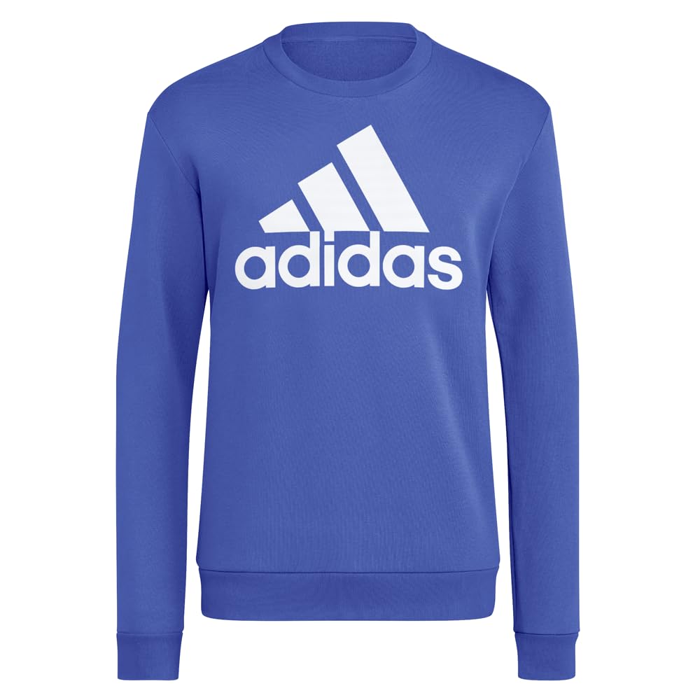 Adidas Men's Essentials Big Logo Fleece Sweatshirt - Comfortable Pullover Hoodie for Casual Wear, Gym & Street Style | Warm Winter Clothing for Men