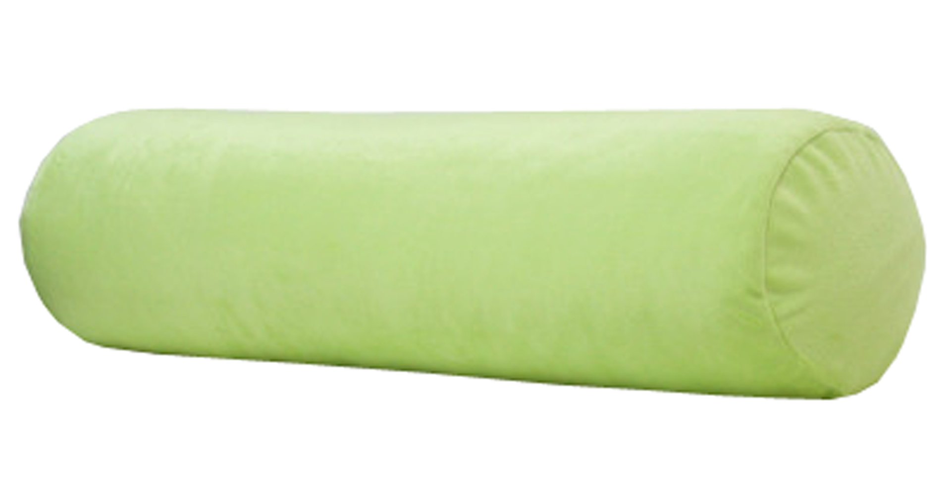 Peacewish Crystal Velvet Cylindrical Sleeping Pillow - Sofa Bed Lumbar Support Pillow, Detachable & Washable Candy Pillow (Light Green, Medium) for Home, Office & Travel Comfort