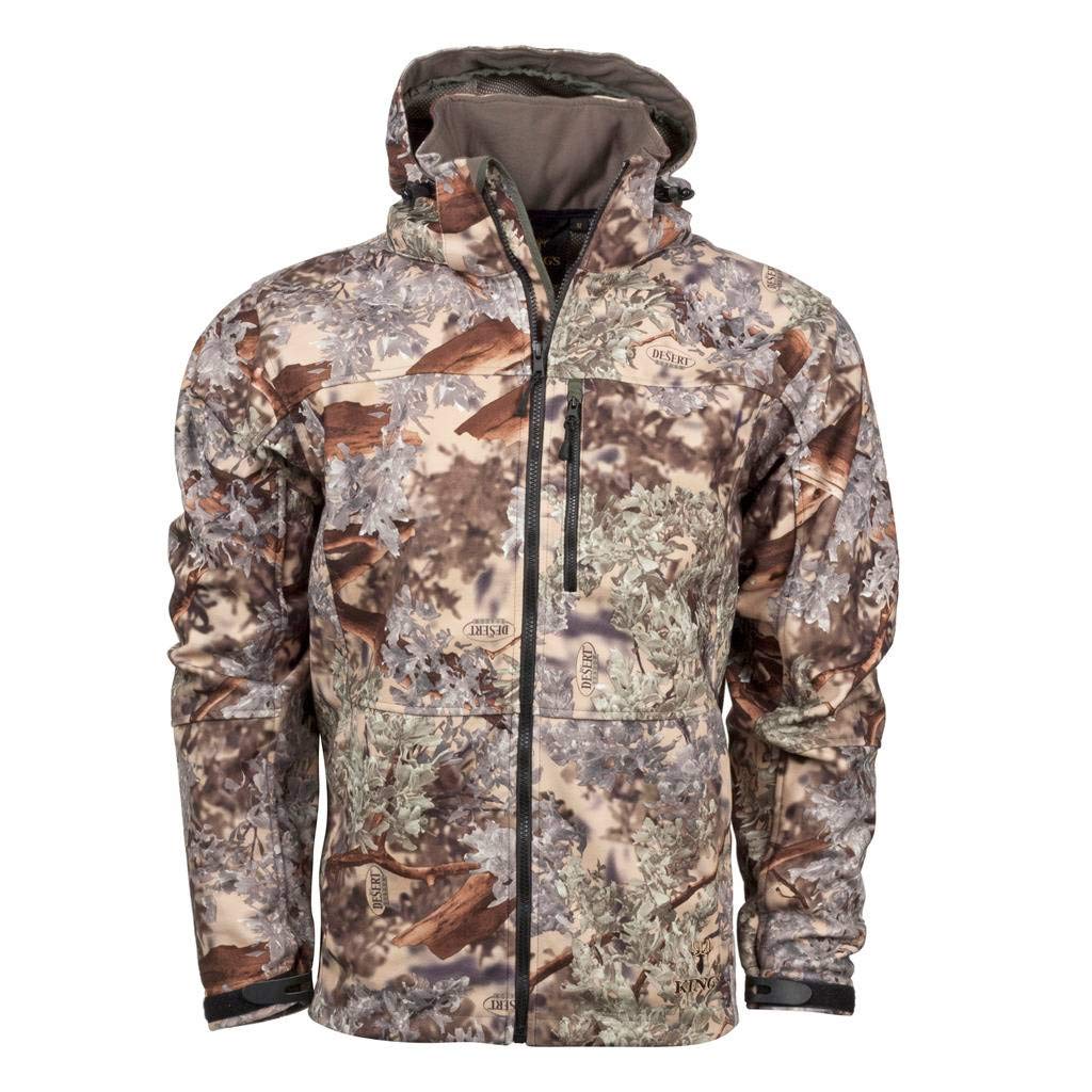 King's Camo Hunter Series Wind-Defender Fleece Jacket for Men - Waterproof Hunting Jacket with Windproof Warm Fleece Lining - Perfect for Outdoor Hunting, Camping & Winter Activities