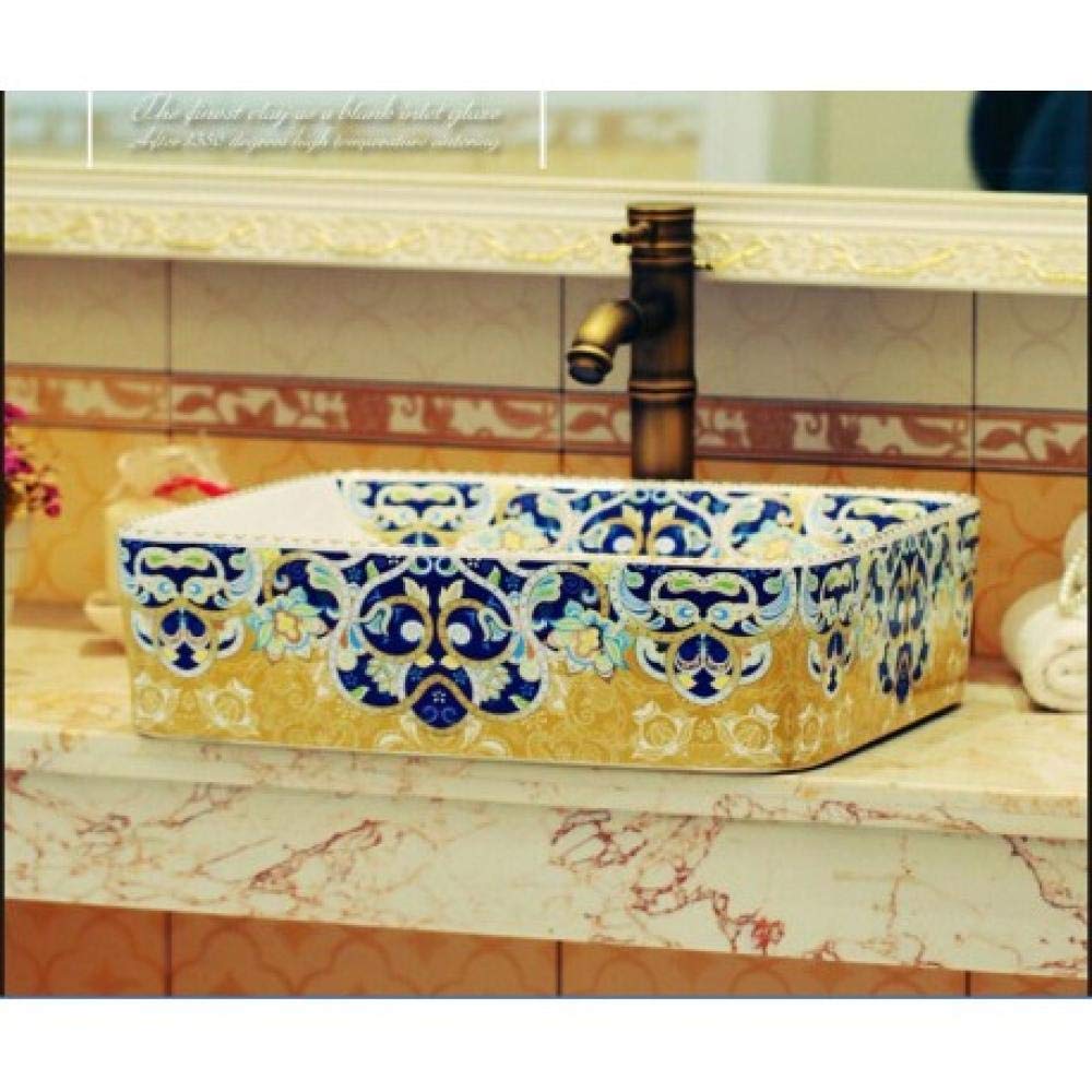 SHAWLA Modern Rectangular Bathroom Vessel Sink - Countertop Vanity Basin for Bathroom & Powder Room - Perfect for Contemporary Home Decor, Spa-Like Retreats, and Luxury Hotel Style Bathrooms