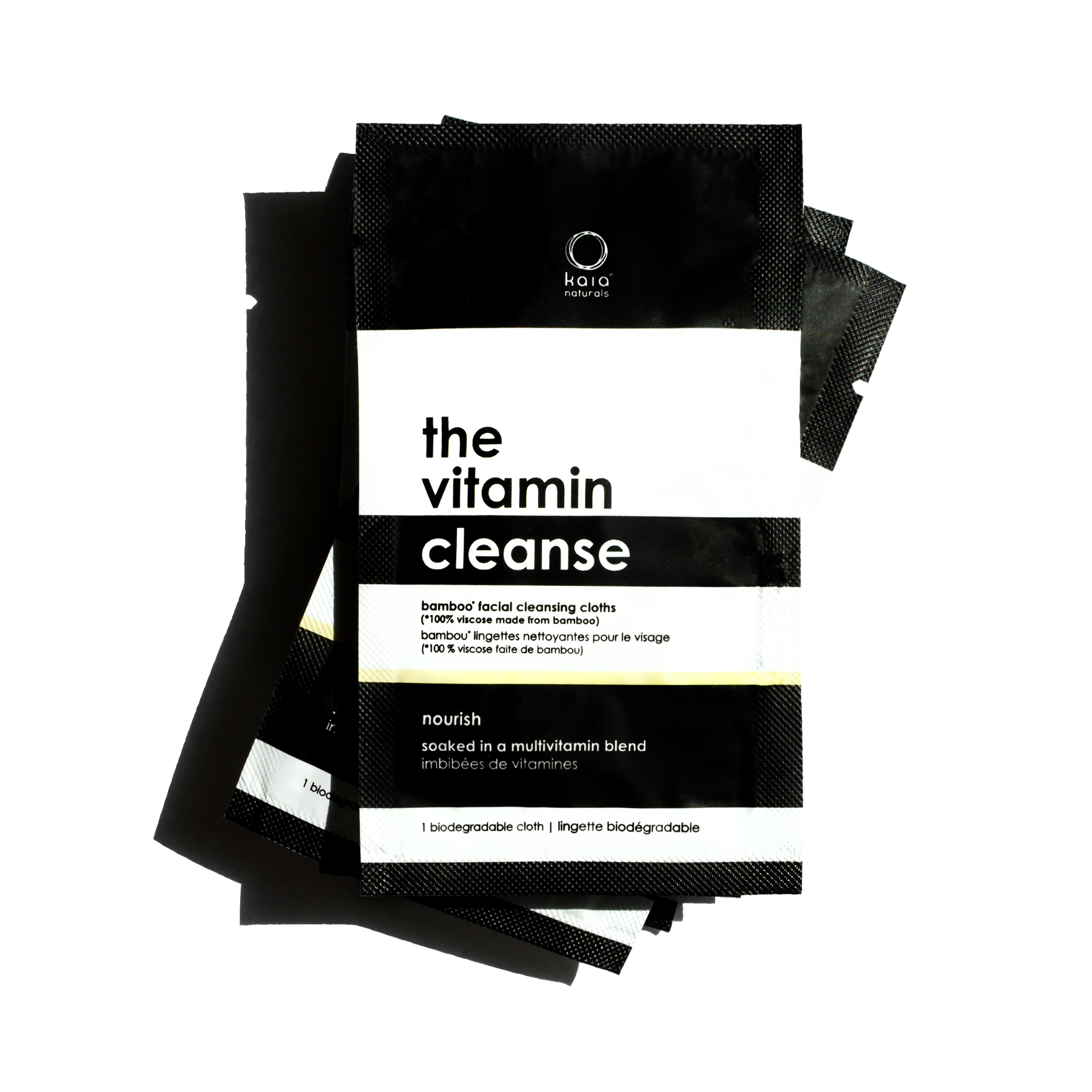 Vitamin Cleanse Cloths - Organic Facial Wipes for Acne & Makeup Removal | Gentle Exfoliating Face Towels for Daily Skincare Routine | Perfect for Travel, Gym & On-the-Go Use
