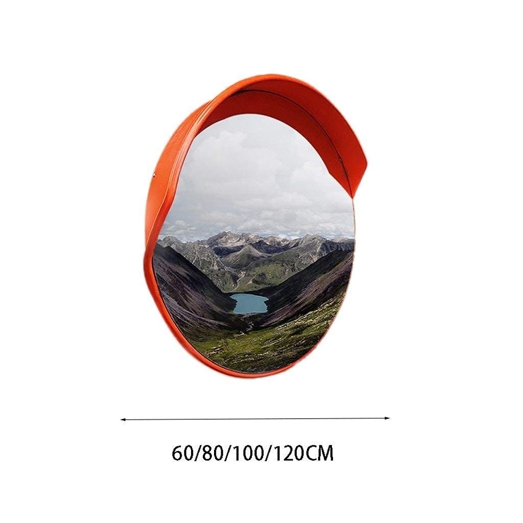 Durable 60CM Traffic Safety Mirror - Heavy Duty Plastic Car Lens with 360° Rotation for Parking Lots, Driveways & Warehouses