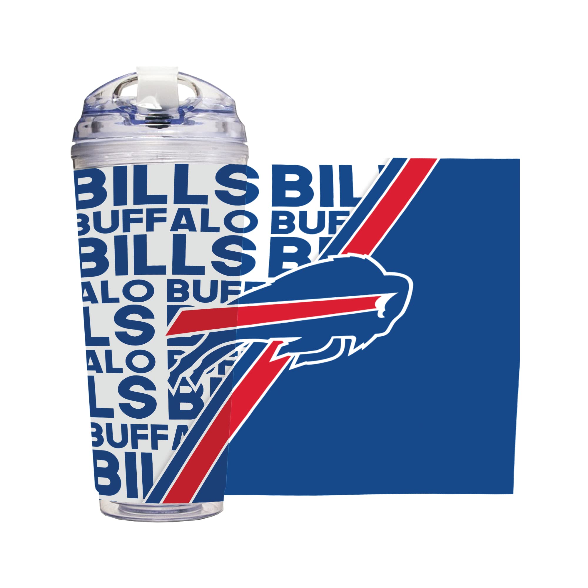 NFL Officially Licensed 24oz Acrylic Tumbler with Hinged Lid - Double Wall Insulated Football Cup for Hot & Cold Drinks - Perfect for Game Day, Tailgating, and NFL Fan Gifts