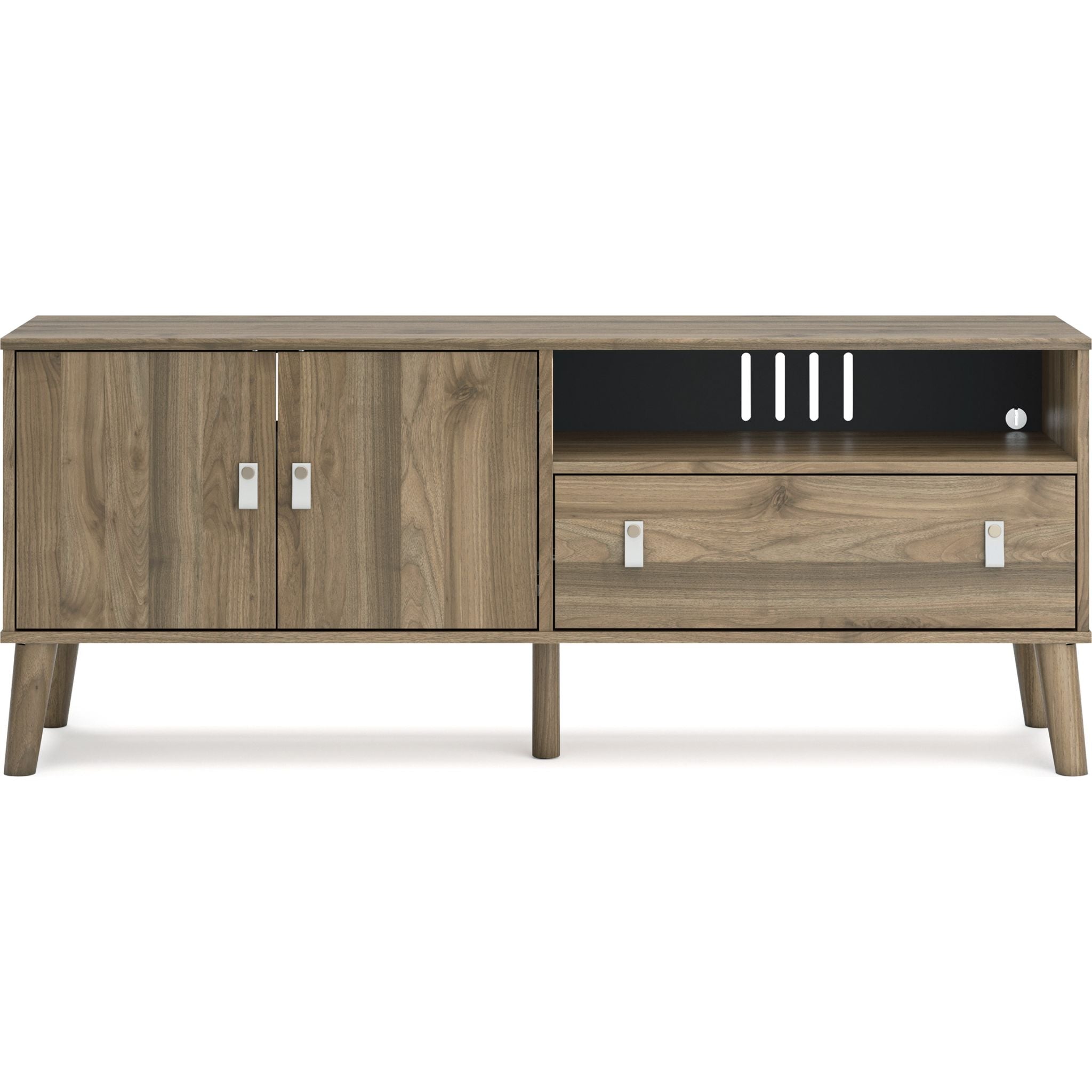 Aprilyn TV Stand in Honey Finish - Modern Entertainment Center for Living Room, Bedroom & Home Theater