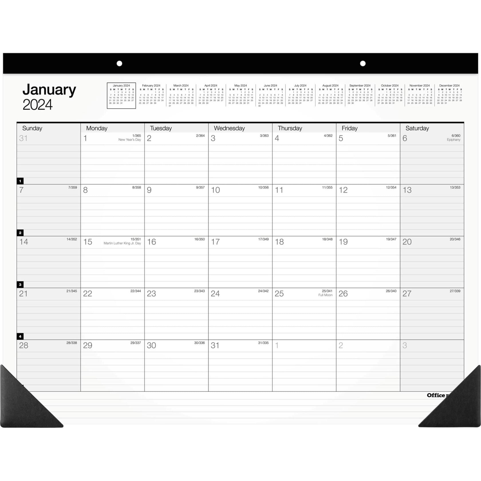 2024 Office Depot Monthly Desk Pad Calendar | 21.75