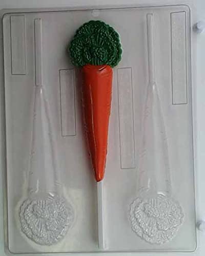 Carrot Chocolate Lollipop Candy Mold - DIY Silicone Baking Mold for Homemade Treats, Party Favors, and Holiday Desserts