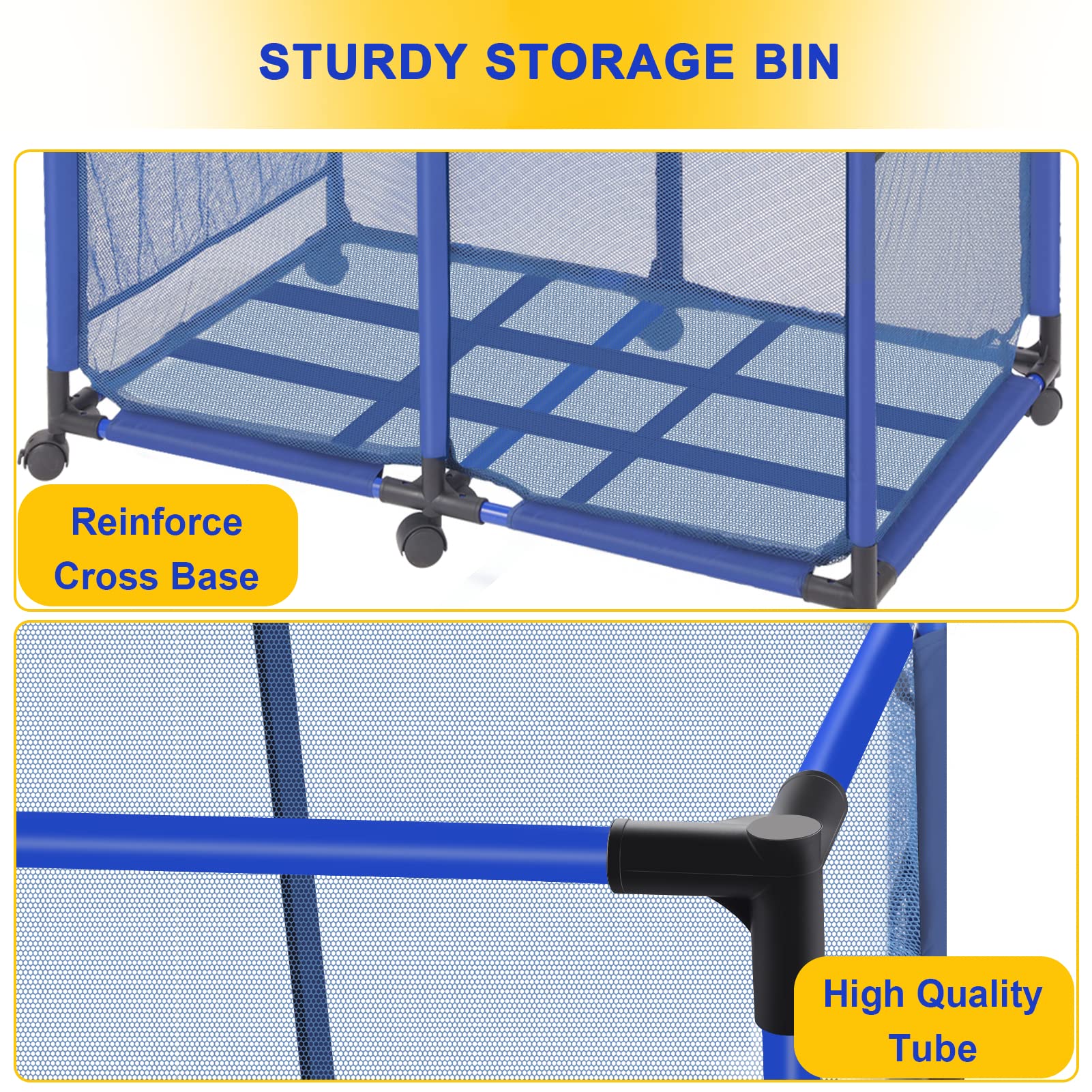 **Rolling Pool Storage Cart with Noodle Holder & Mesh Basket – Organizer for Goggles, Floats, Balls & Pool Toys – Perfect for Backyard, Poolside & Swim Gear Storage**
