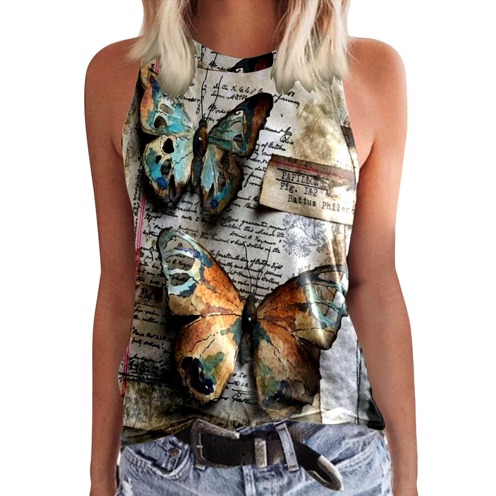 FABIURT Women's Casual Summer Shirts - Trendy Loose Comfy Blouse & Sexy Vest Tank Tops for Dressy Outfits | Perfect for Beach, Vacation, and Everyday Wear