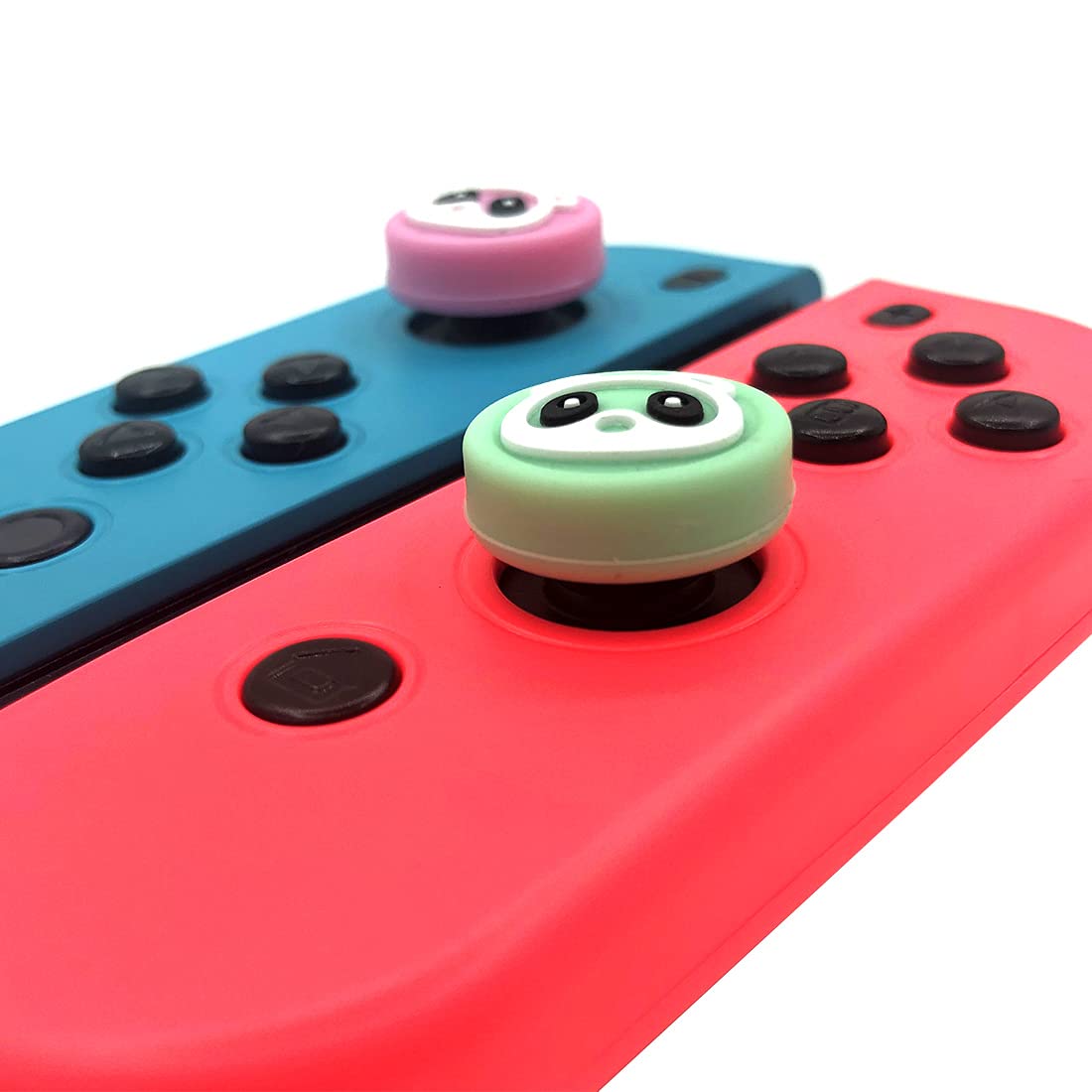 8-Piece Panda Silicone Thumb Grip Caps for Nintendo Switch & Lite - 4 Color Gamepad Joystick Covers - Improve Grip & Comfort for Gaming Sessions