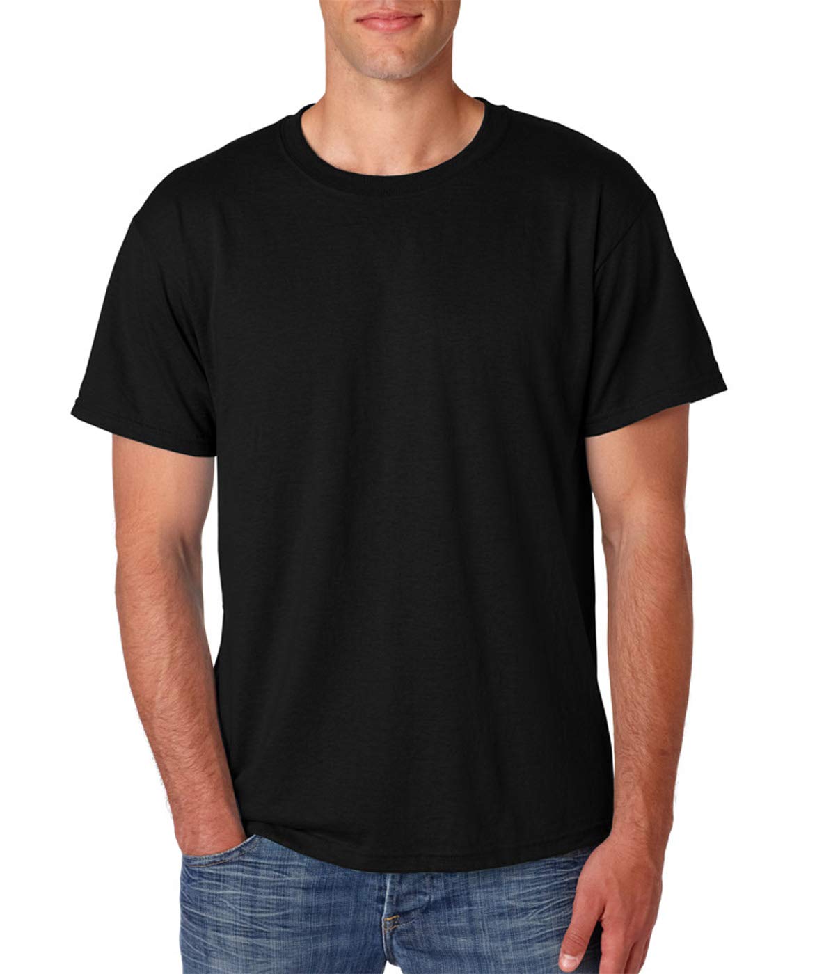 JERZEES Men's Heavyweight Dri-Power Blend T-Shirt - Moisture Wicking, Comfort Fit, Medium, Black - Perfect for Workouts, Gym & Casual Wear