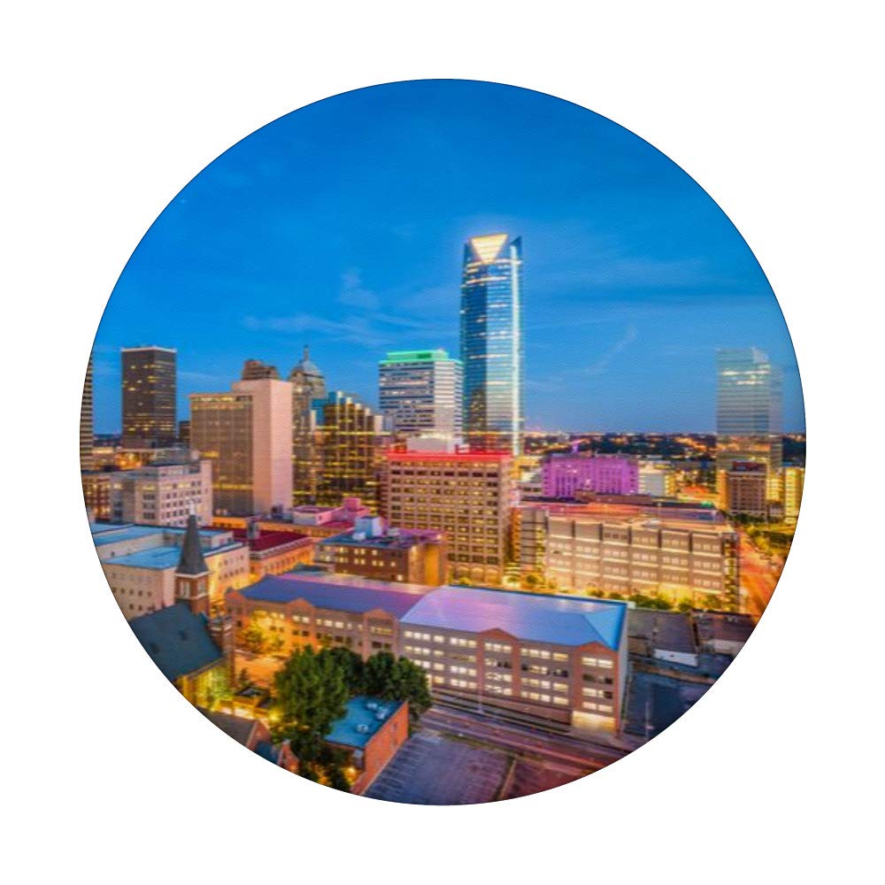 Oklahoma City Skyline Night PopSockets - Phone Grip & Stand for iPhone, Samsung & Tablets | Perfect for Commuting, Travel & Selfies