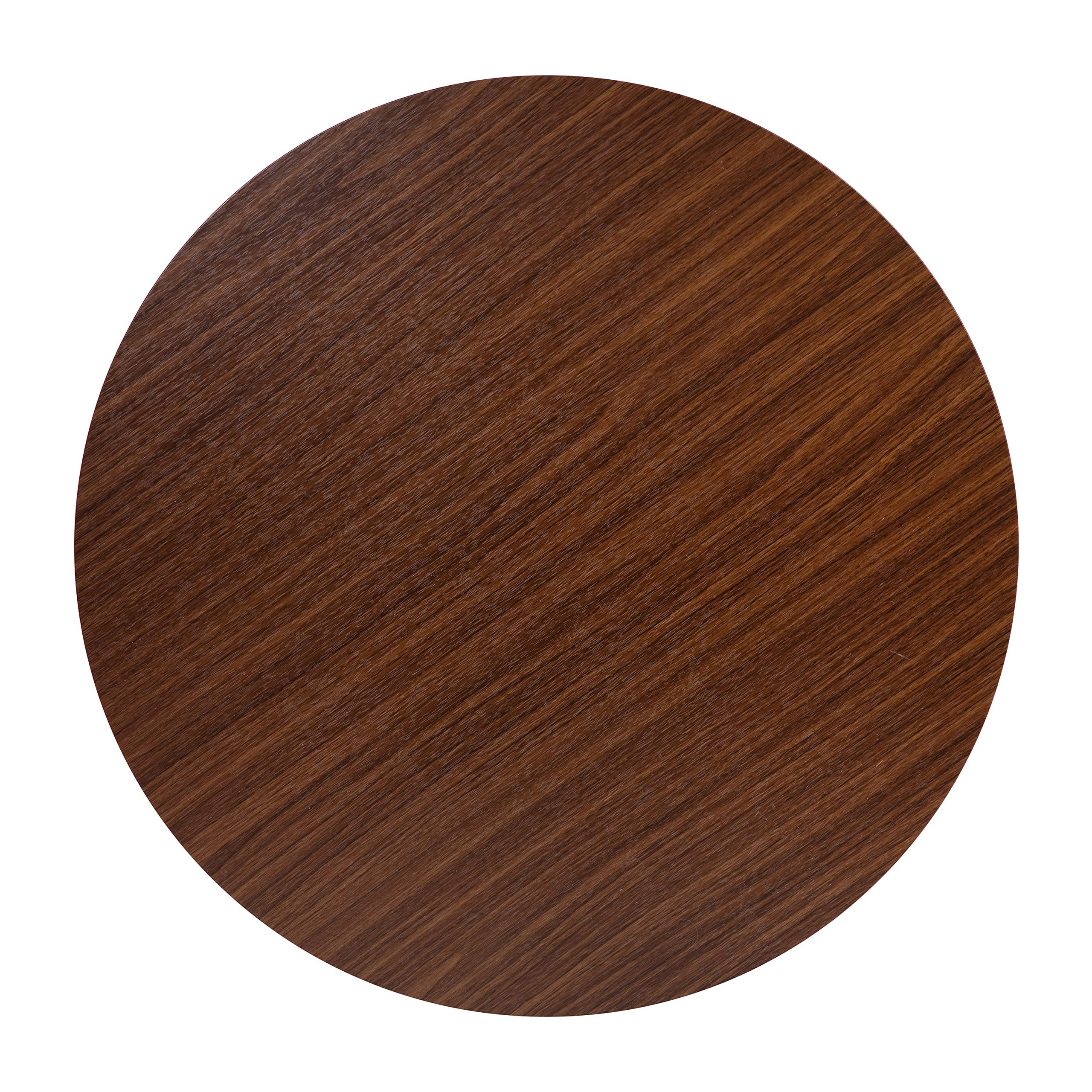 Hampstead Collection Modern Walnut Finish Coffee Table with Crisscross Matte Black Frame - Stylish Living Room Centerpiece for Home Decor