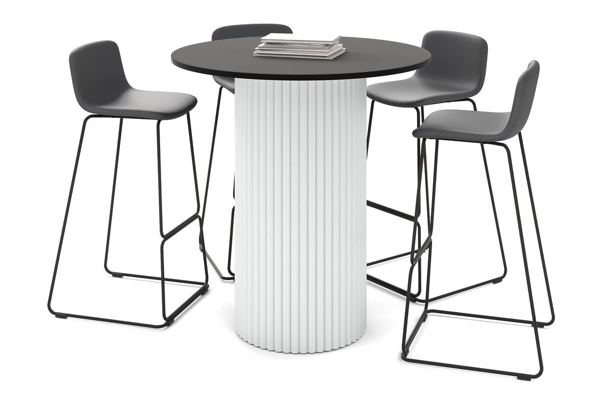 Baobab Circular Base Counter Round Table - 39.4 Inch Dining Table for Kitchen, Bar, or Cafe | Modern & Stylish Design for Small Spaces