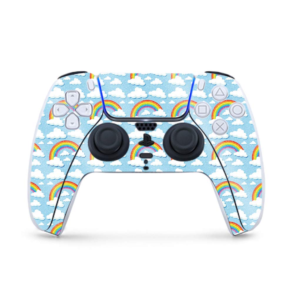 Premium Glossy Glitter Gaming Skin for PS5 Controller - Over The Rainbow Design | Durable High-Gloss Finish | Easy to Apply & Remove | Made in USA | Perfect for Gaming Enthusiasts & Customization Lovers