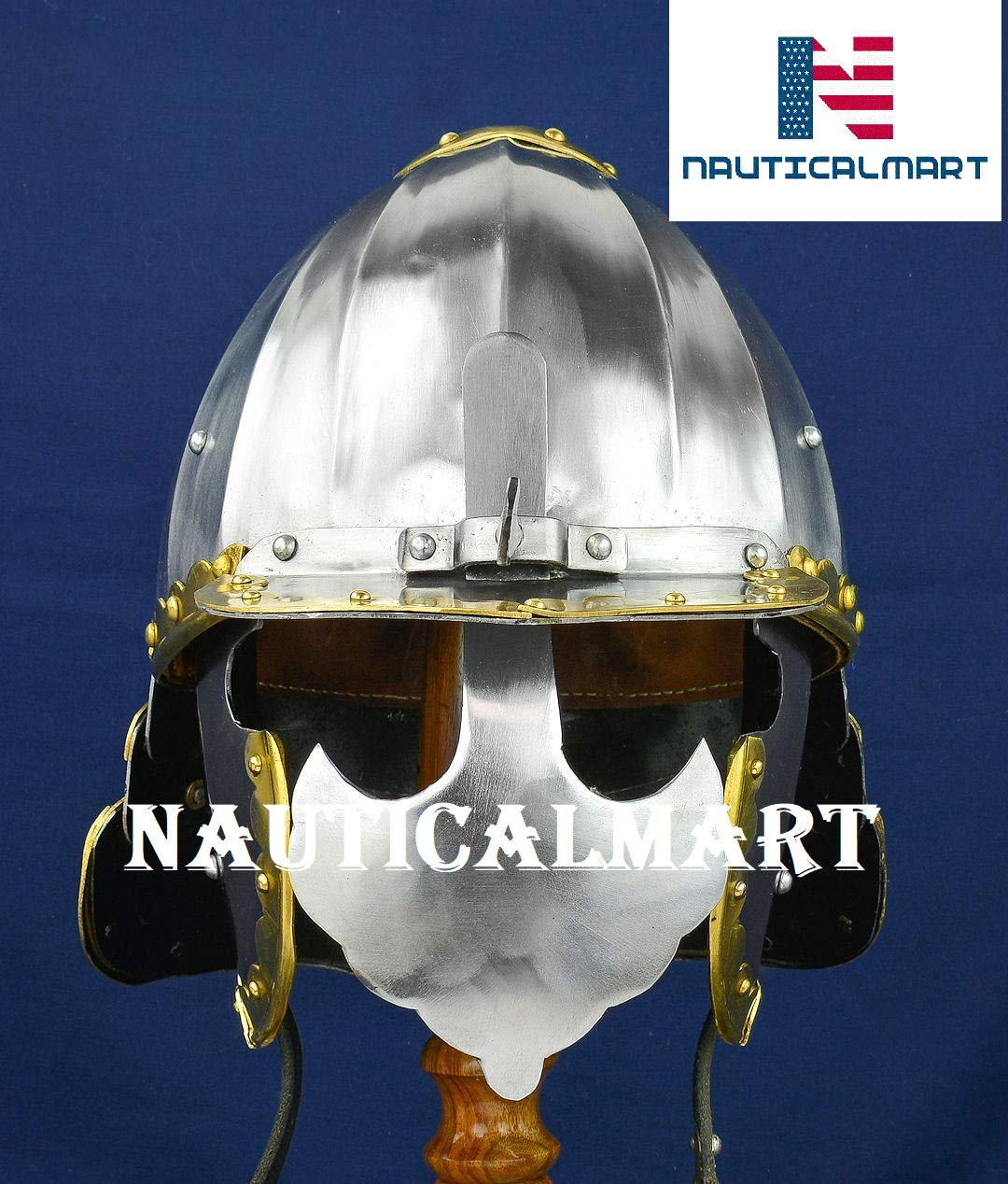 Polish Winged Hussar Helmet - 16 Gauge Steel Medieval Knight Armor for Cosplay, Renaissance Fairs & Historical Reenactments
