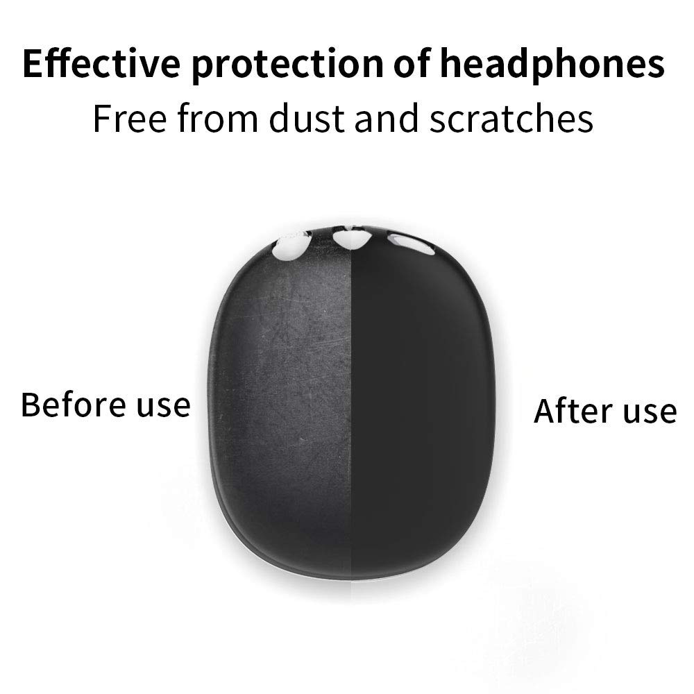 BabyValley Silicone AirPods Max Earpad Case Cover - Protective Shell for Apple AirPods Max Headphones (Black) - Perfect for Travel, Gym & Daily Use for Men & Women