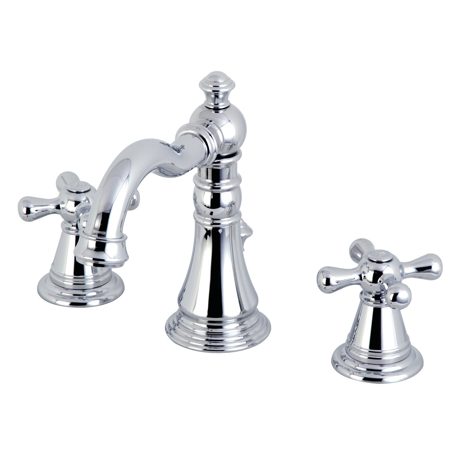 American Classic FSC1971AAX 3-Hole Widespread Bathroom Faucet with Pop-Up Drain - Polished Chrome Finish - Two Handle Deck Mount Sink Faucet for Bathroom Vanity and Powder Room
