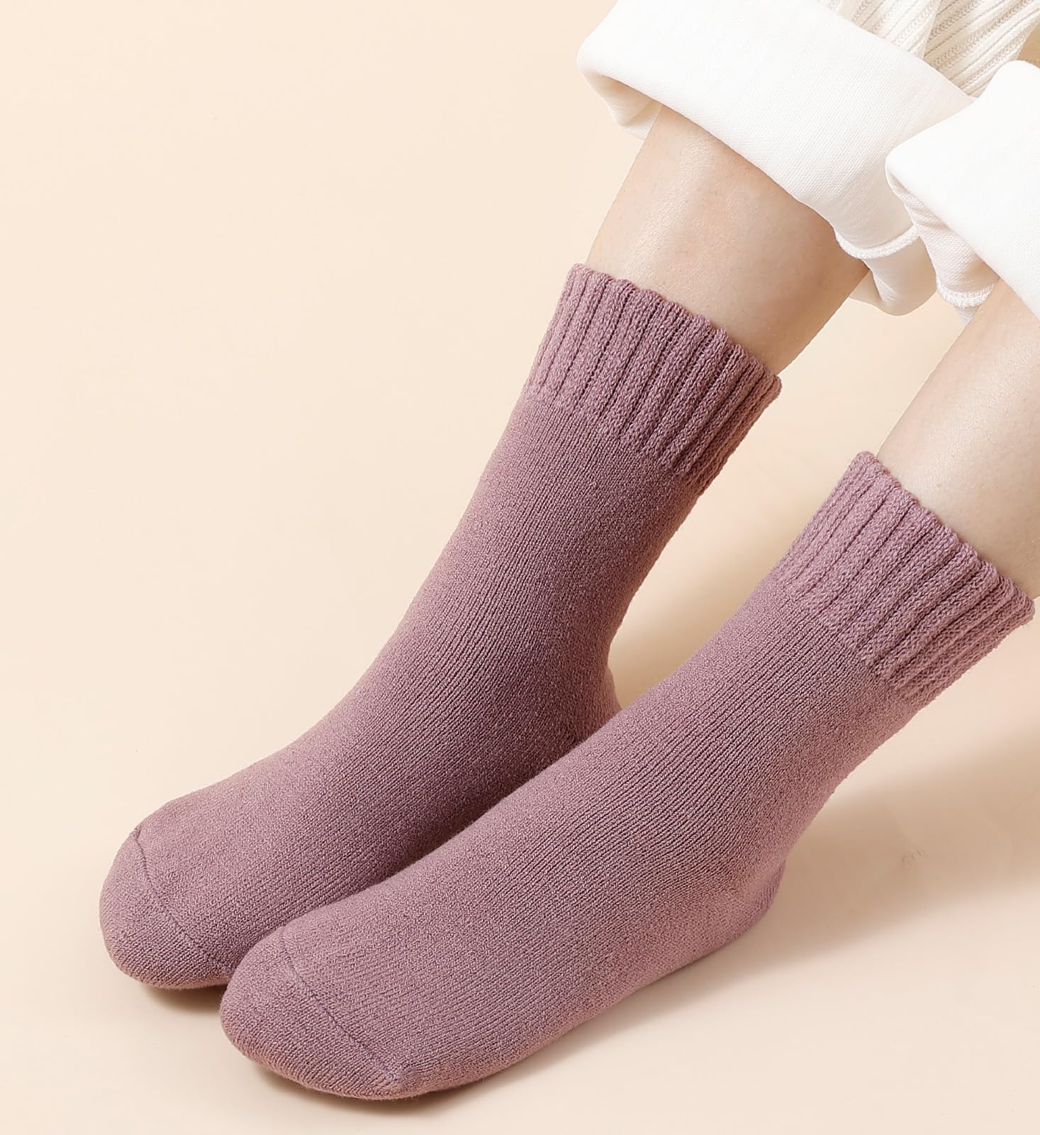 KANAV Women's Thermal Winter Socks - Thick Soft Warm Slouch Socks for Cold Weather, Cozy & Comfortable - Perfect for Snow Boots, Hiking, and Indoor Lounging