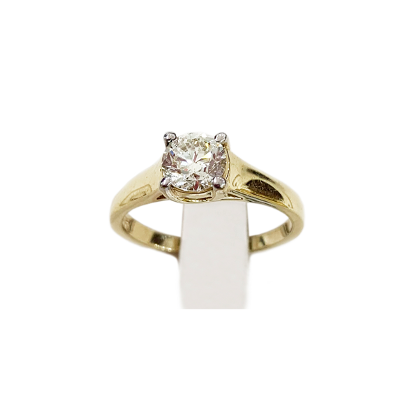 14K Yellow Gold Diamond Ring for Women - Elegant Solitaire Engagement & Wedding Band - Perfect for Proposals, Anniversaries, and Special Occasions