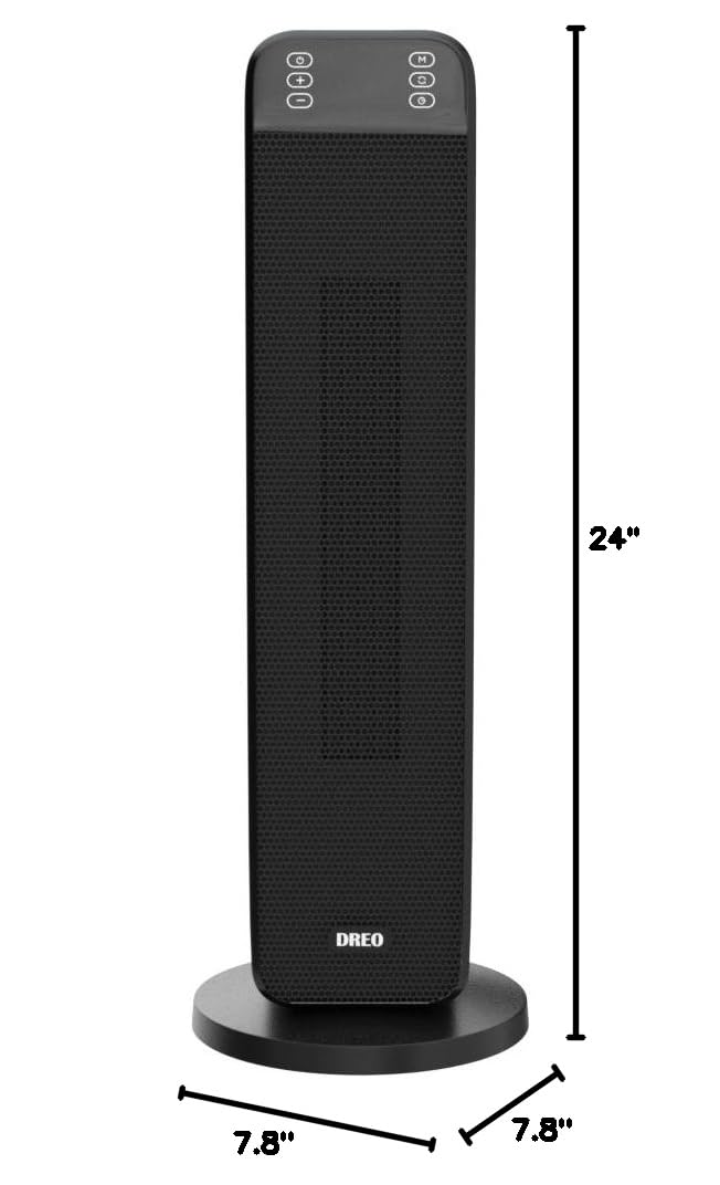Dreo 1500W Fast Heating Portable Space Heater with Remote & Thermostat - 3 Modes, Overheat & Tip-Over Protection - Quiet Electric Heater for Large Rooms, Bedroom, Office - Perfect for Winter Home & Workspace Warmth