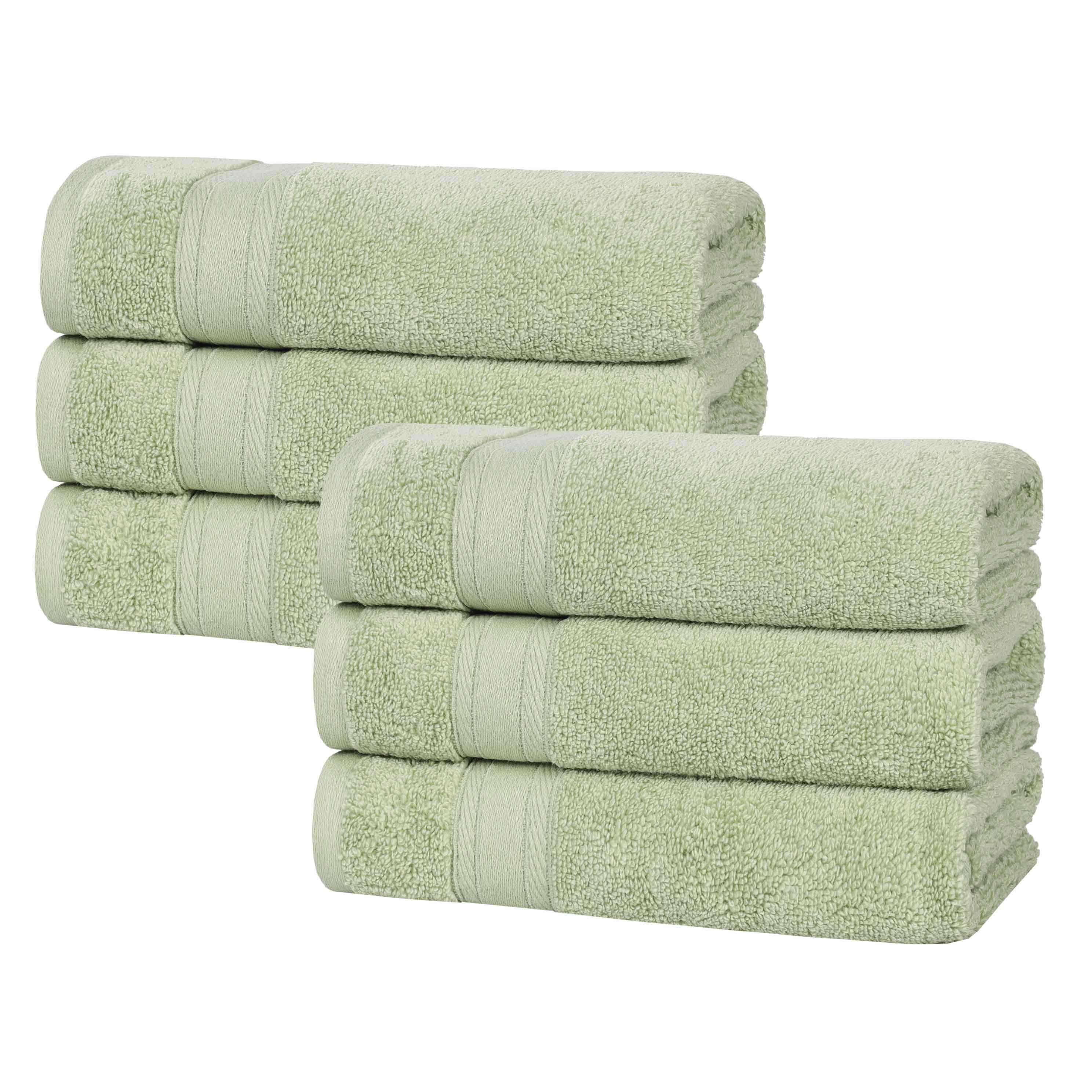 Premium Belmont Zero Twist Cotton Medium Weight Hand Towels - Soft & Absorbent Set of 6 for Bathroom, Kitchen & Guest Use - Ideal for Home, Spa & Hotel