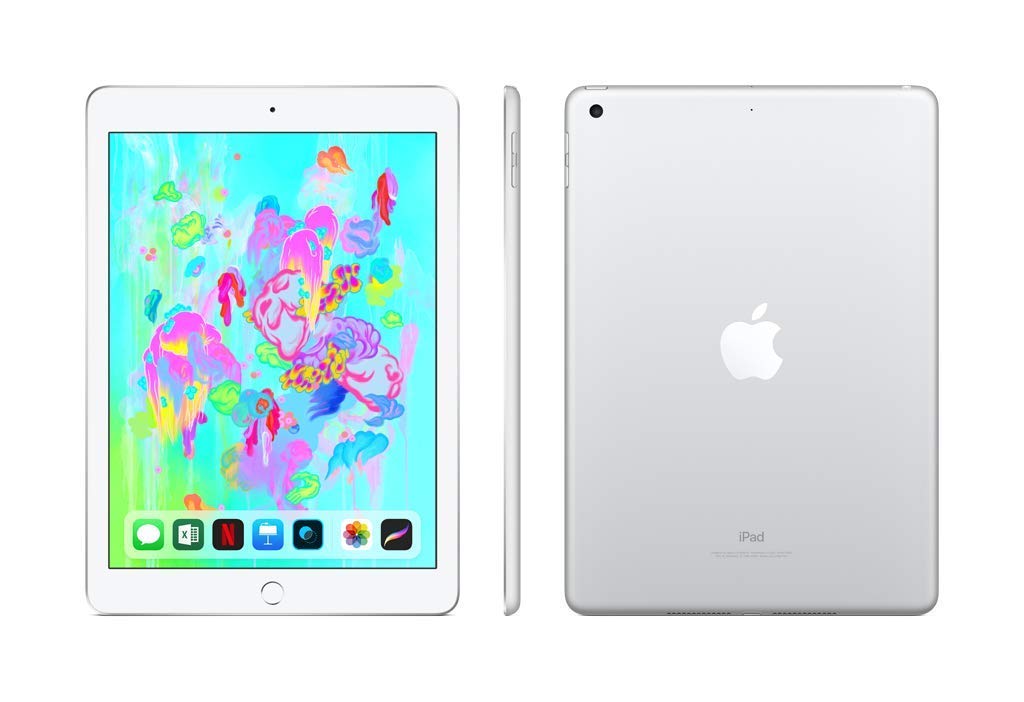 Refurbished Apple iPad 9.7-inch 128GB Wi-Fi Tablet (2018 Model) - Silver | Perfect for Work, School & Entertainment