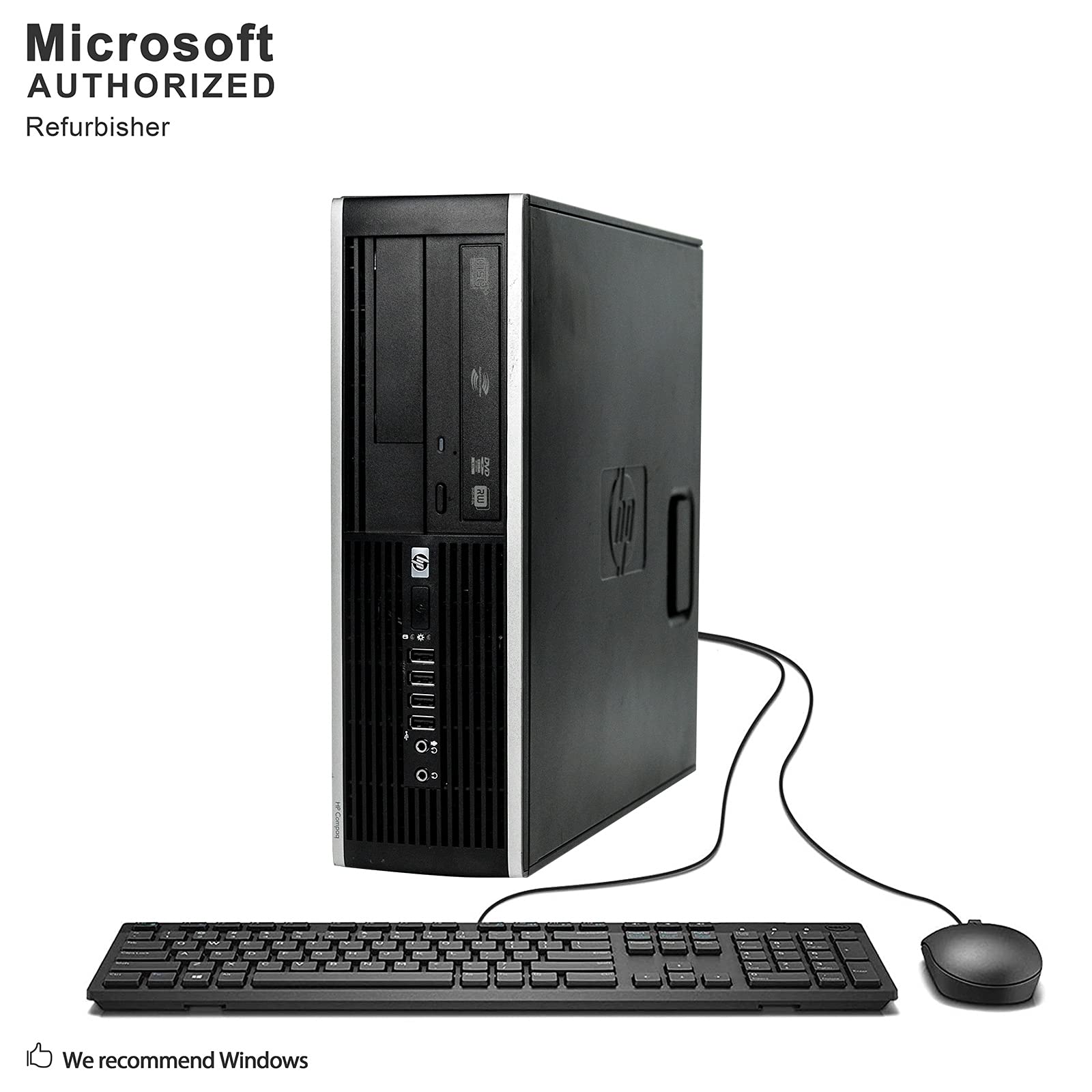 Refurbished HP Desktop Computer with Core 2 Duo 3.0GHz, 4GB RAM, 160GB HDD, DVD Drive, WiFi, Windows 10 & 19