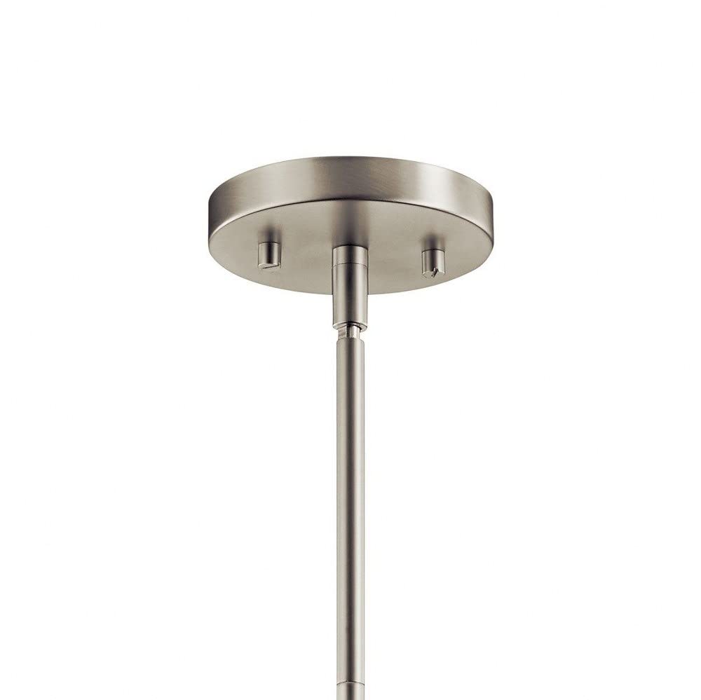 Modern Minimalist Mini Pendant Light Fixture - Clear Glass Shade with Chrome Finish for Kitchen Island, Dining Room or Bedroom Lighting