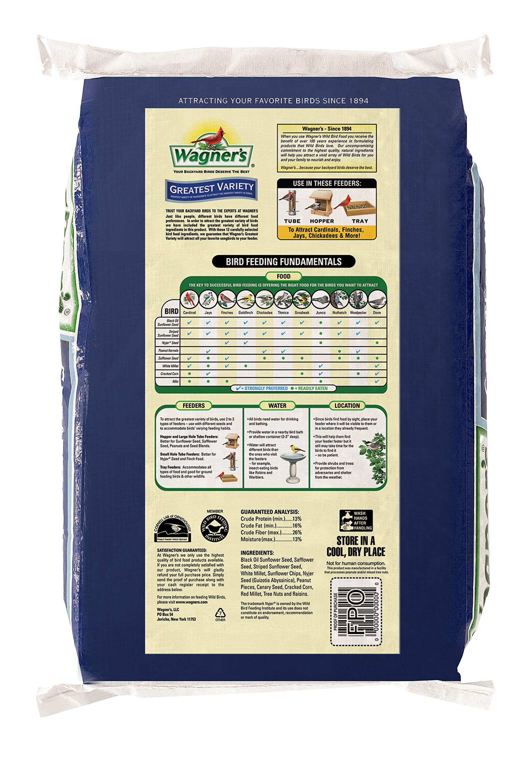 Wagner's Cardinal Blend & Greatest Variety Blend Bird Food Bundle - 6 lbs + 16 lbs | Premium Wild Bird Seed Mix for Cardinals, Finches & Songbirds | Backyard Bird Feeding & Wildlife Attraction