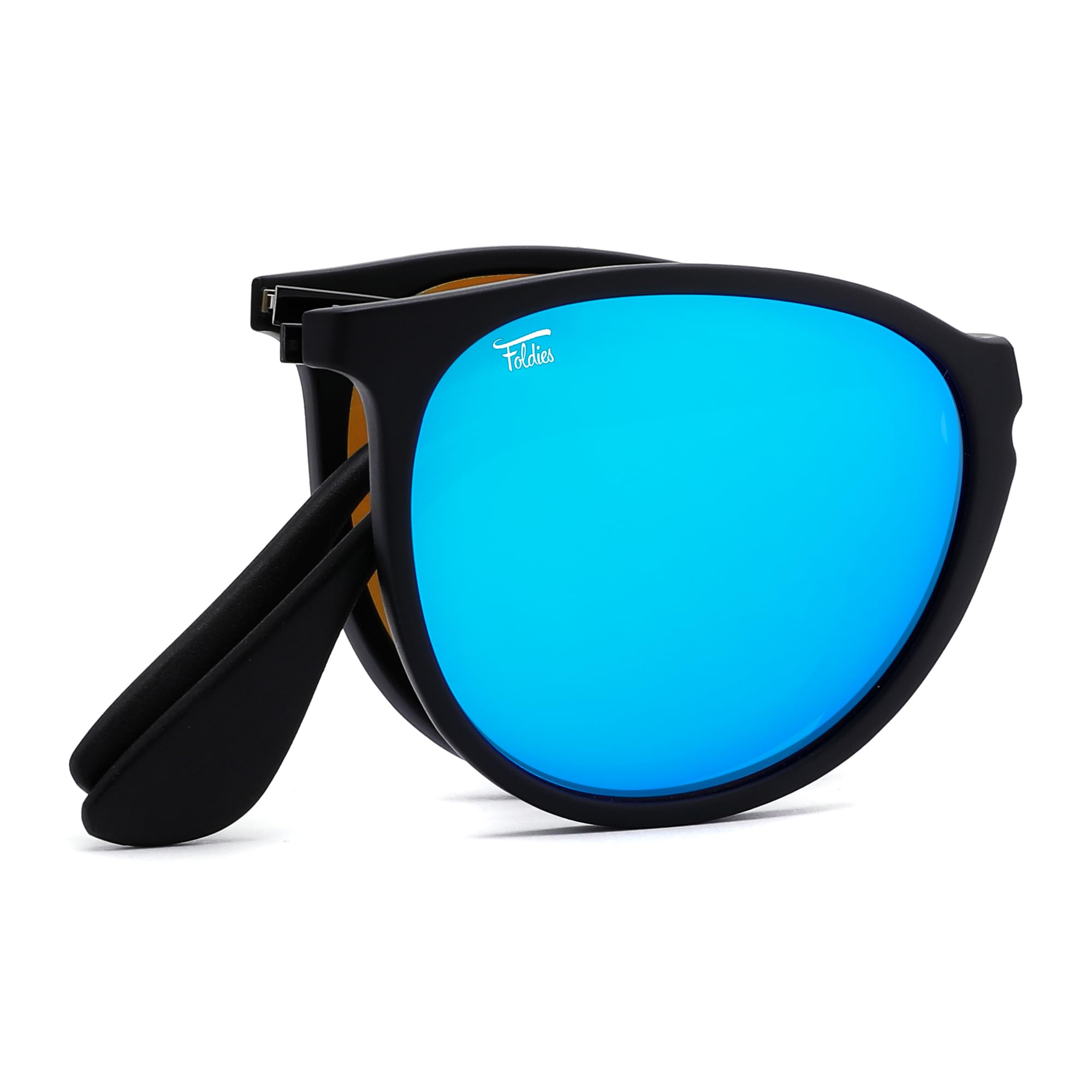 Milano Polarized Folding Sunglasses - UV400 Protection for Men & Women with Leather Case | Perfect for Travel, Driving & Outdoor Activities