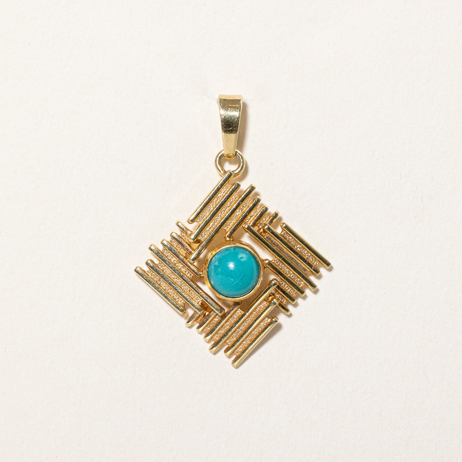 0.70ct Turquoise Abstract Pendant Necklace - Elegant Bohemian Jewelry for Women, Perfect for Casual Wear & Special Occasions