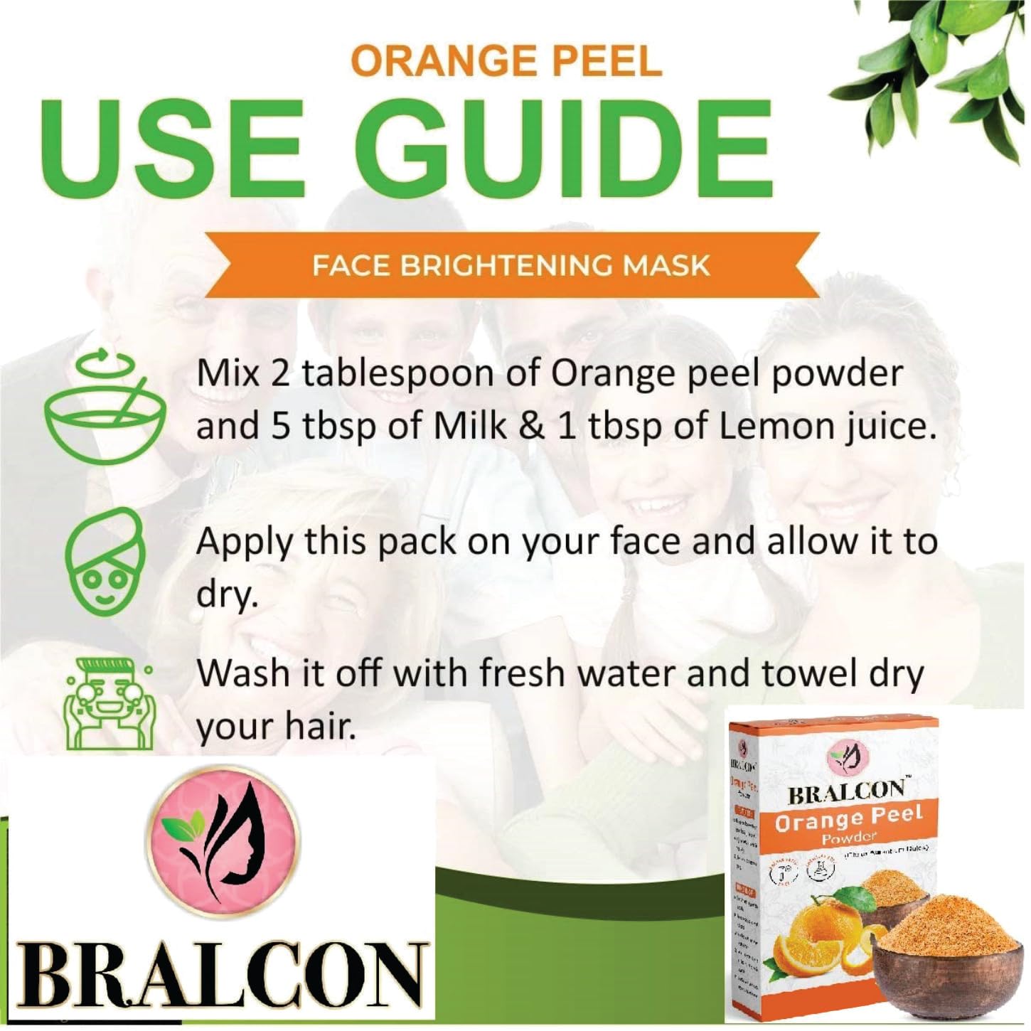 BRALCON Multani Mitti, Orange, Mulethi Powder Combo - 300g (100g x 3 Pack) for Skin Care, Face Mask & Hair Treatment | Natural Clay Facial Cleanser, Ayurvedic Beauty Powder for Glowing Skin & Healthy Hair | Perfect for Spa Day, DIY Beauty Routine & Home Remedies