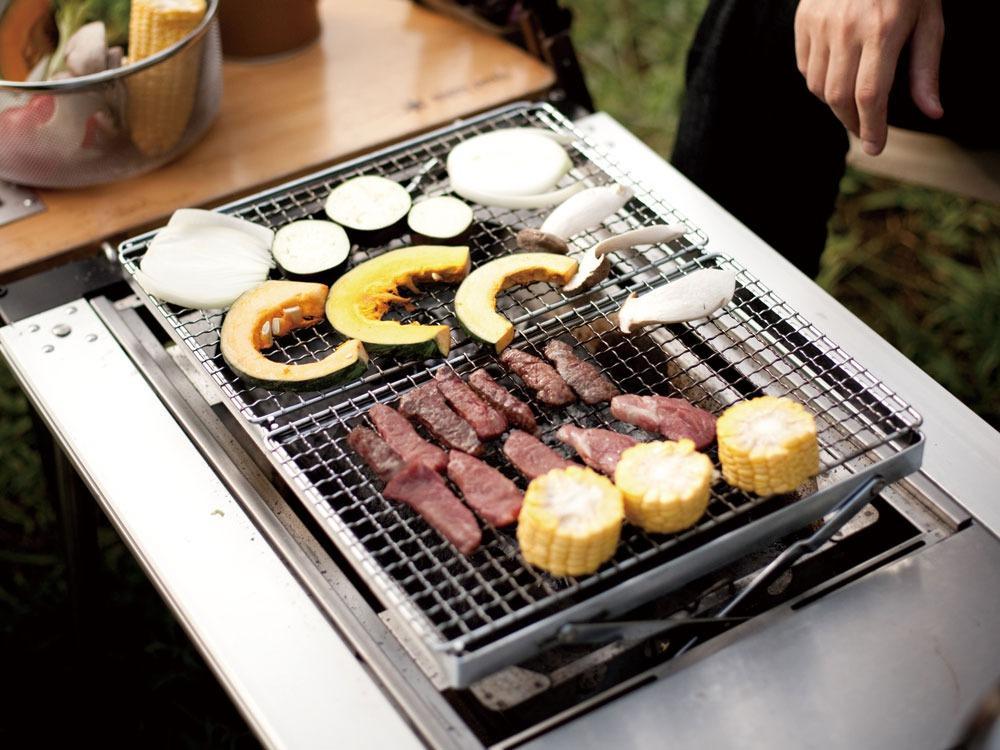 Premium Stainless Steel Half Grill Pro - Heavy Duty Outdoor BBQ Grill for Backyard, Camping & Tailgating - Perfect for Grilling Burgers, Steaks & Vegetables